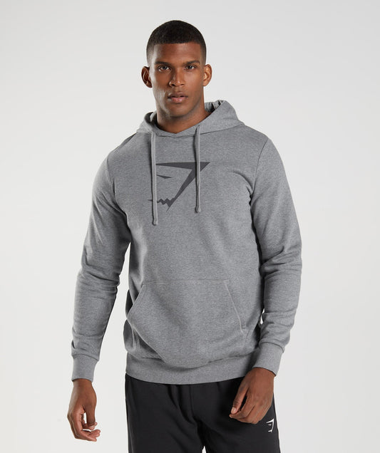 Gymshark Sharkhead Infill Hoodie - Charcoal Grey Marl