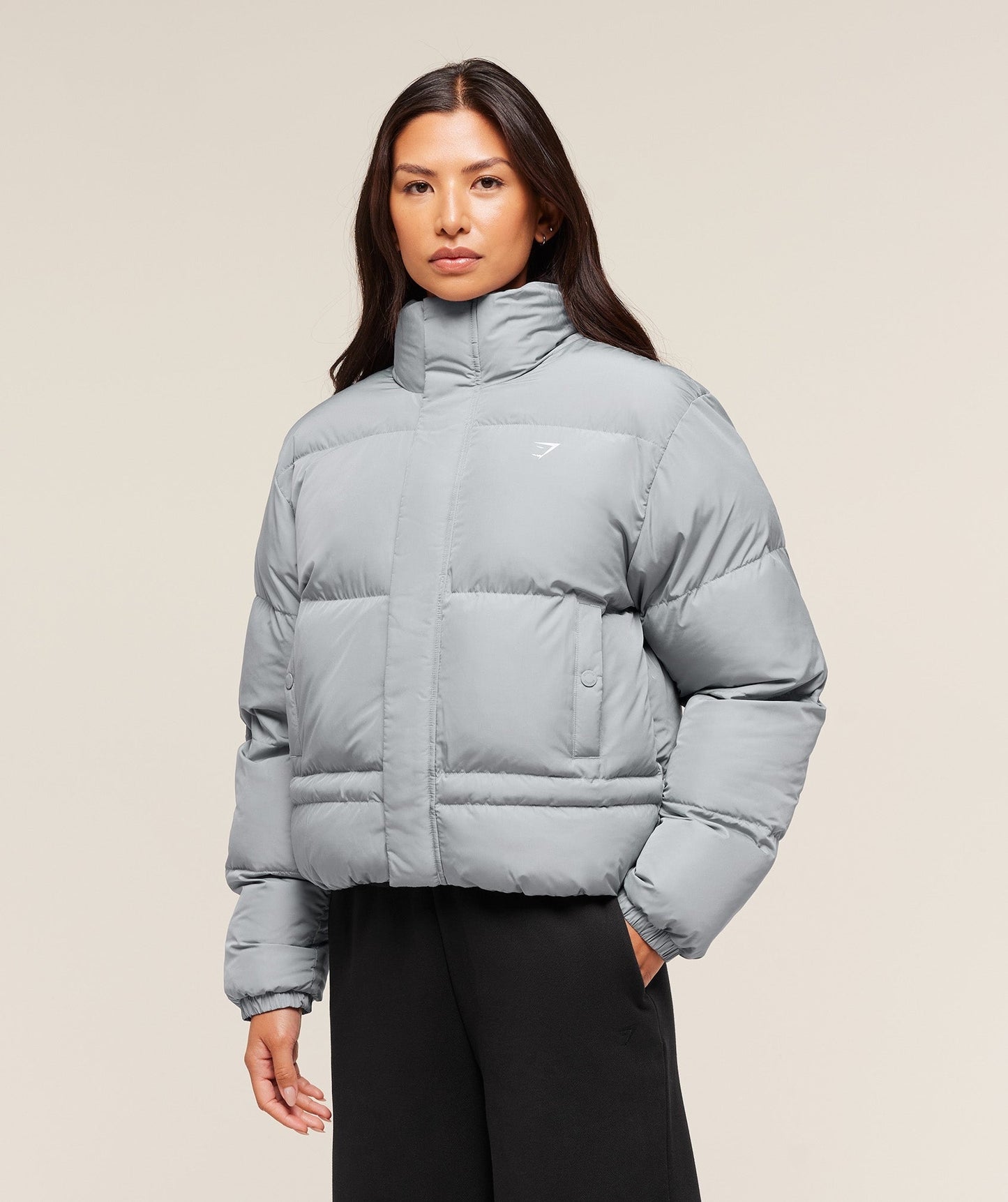 Gymshark Puffer Jacket - Denim Grey