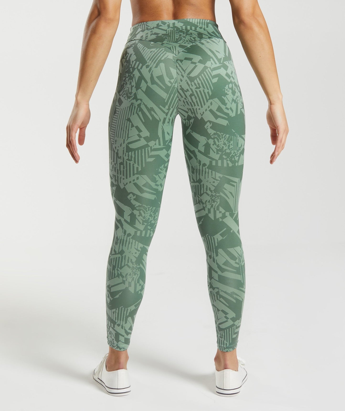 Gymshark Power Regular Leggings - Willow Green/Desert Sage Green