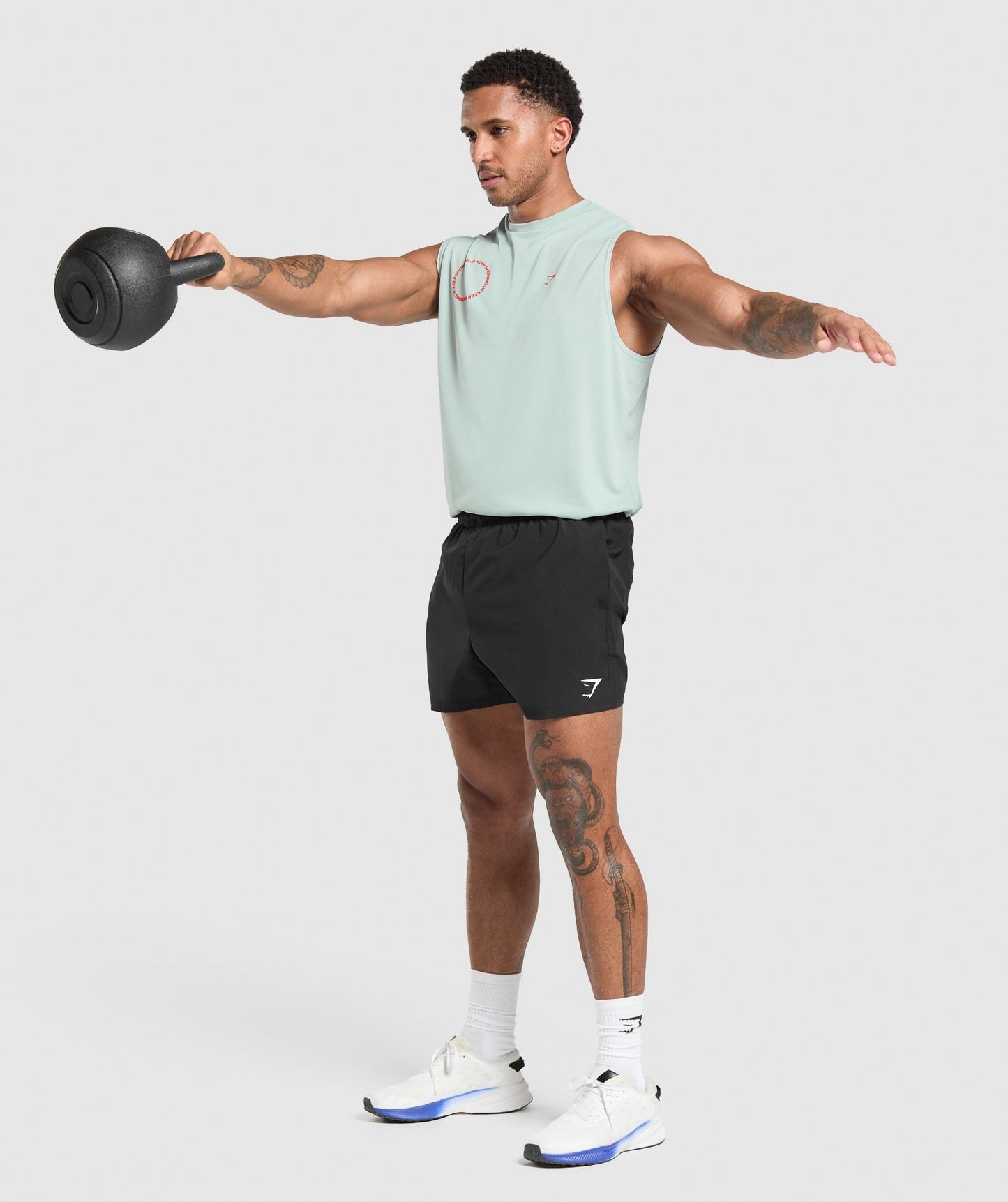 Gymshark Keep Showing Up Tank - Morning Blue