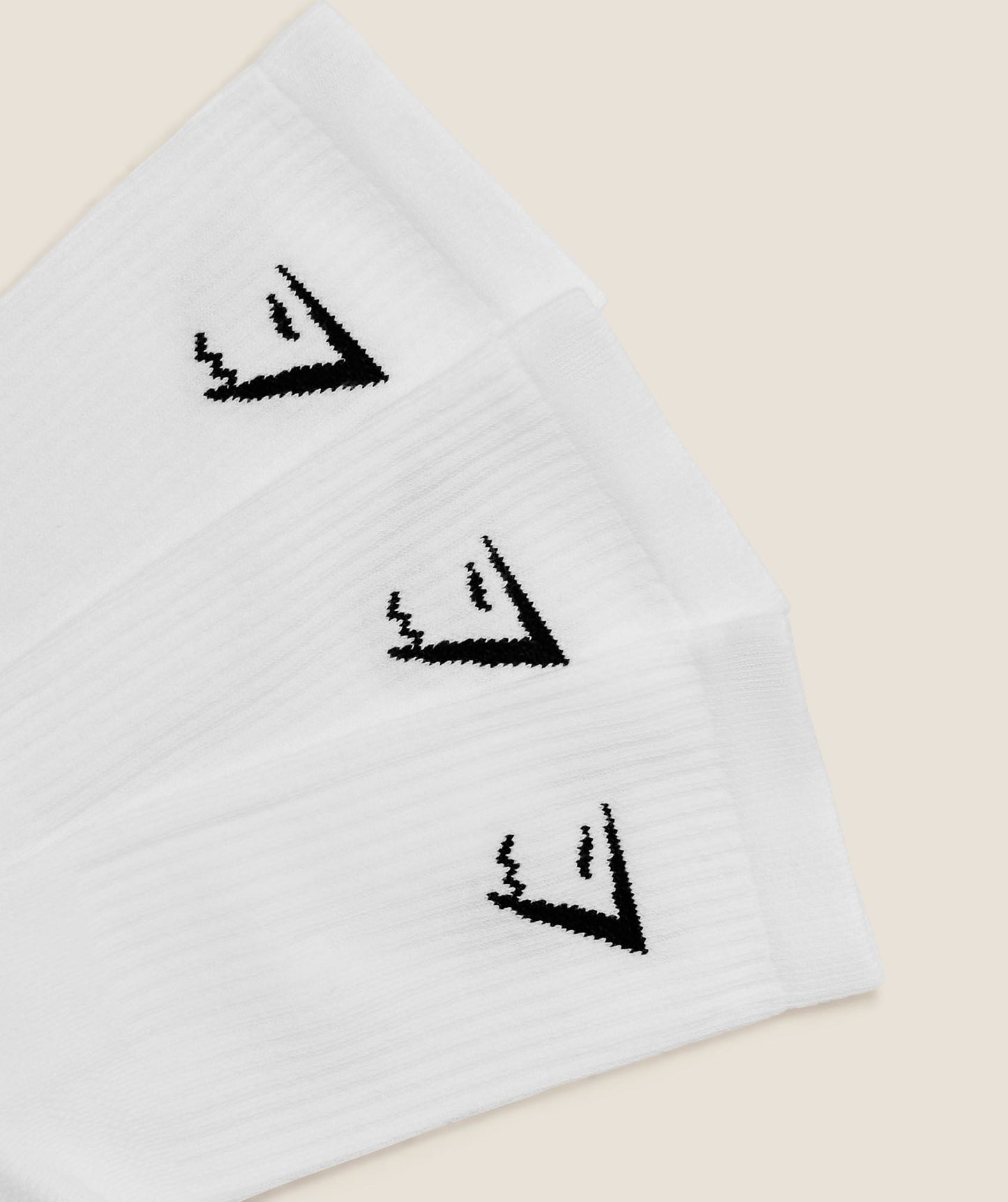 Gymshark Crew Socks 3pk - GS White