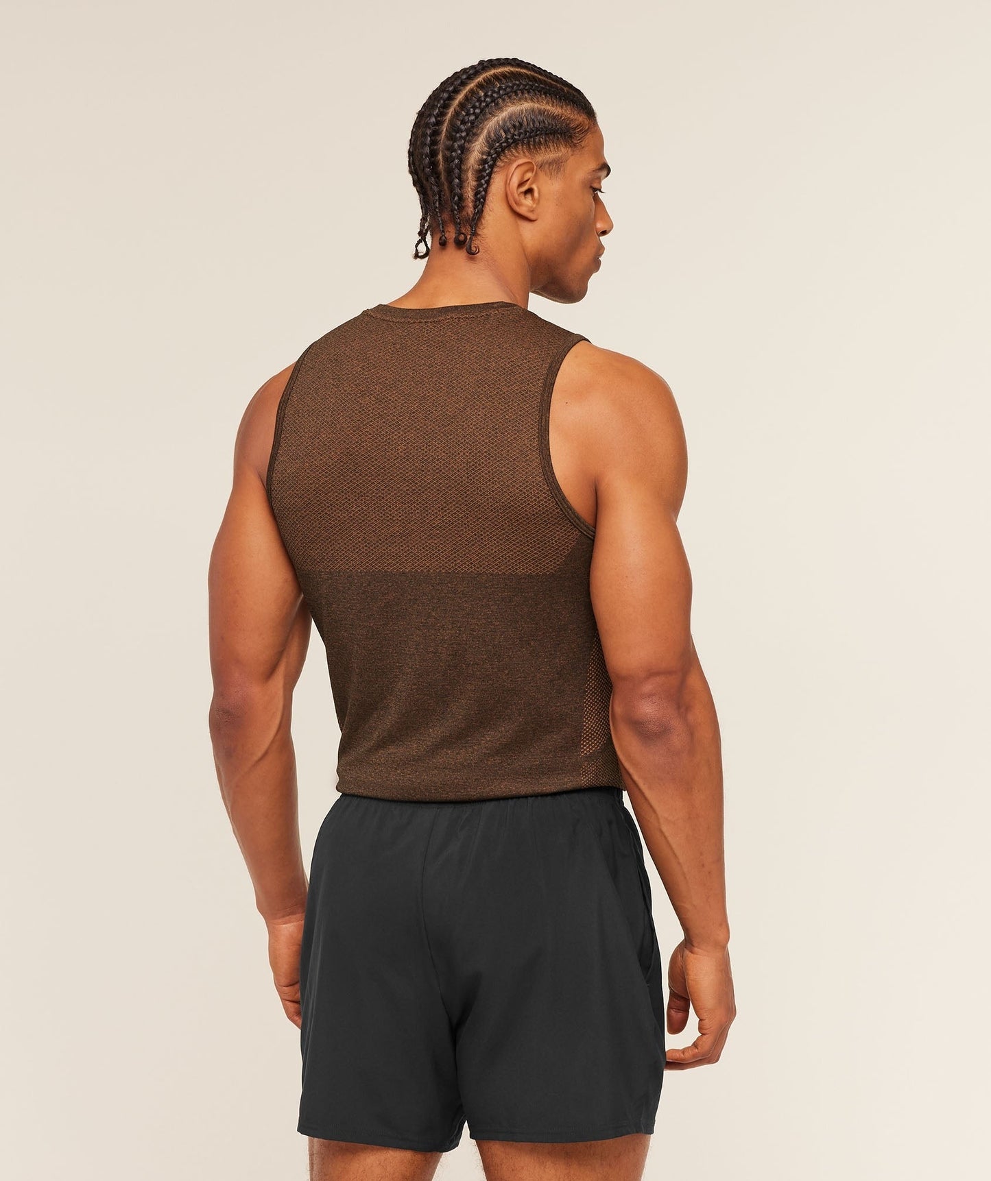 Gymshark Vital Tank - Black/Spiced Brown