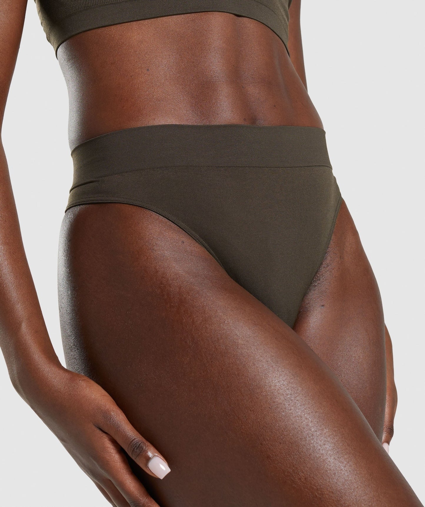 Gymshark Seamless High Rise Thong - Espresso Brown