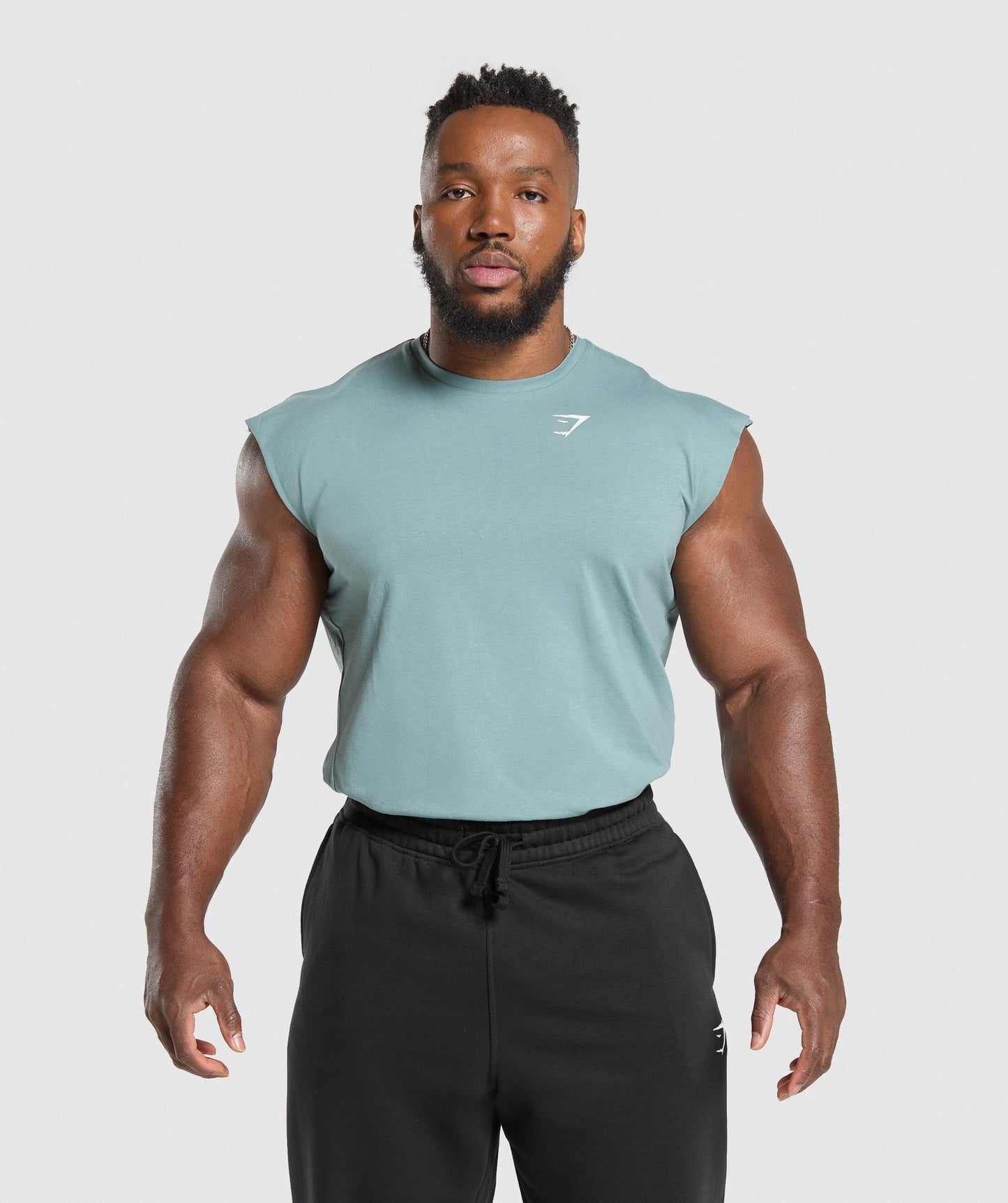 Gymshark Critical Cut Off Tank - Celeste Blue