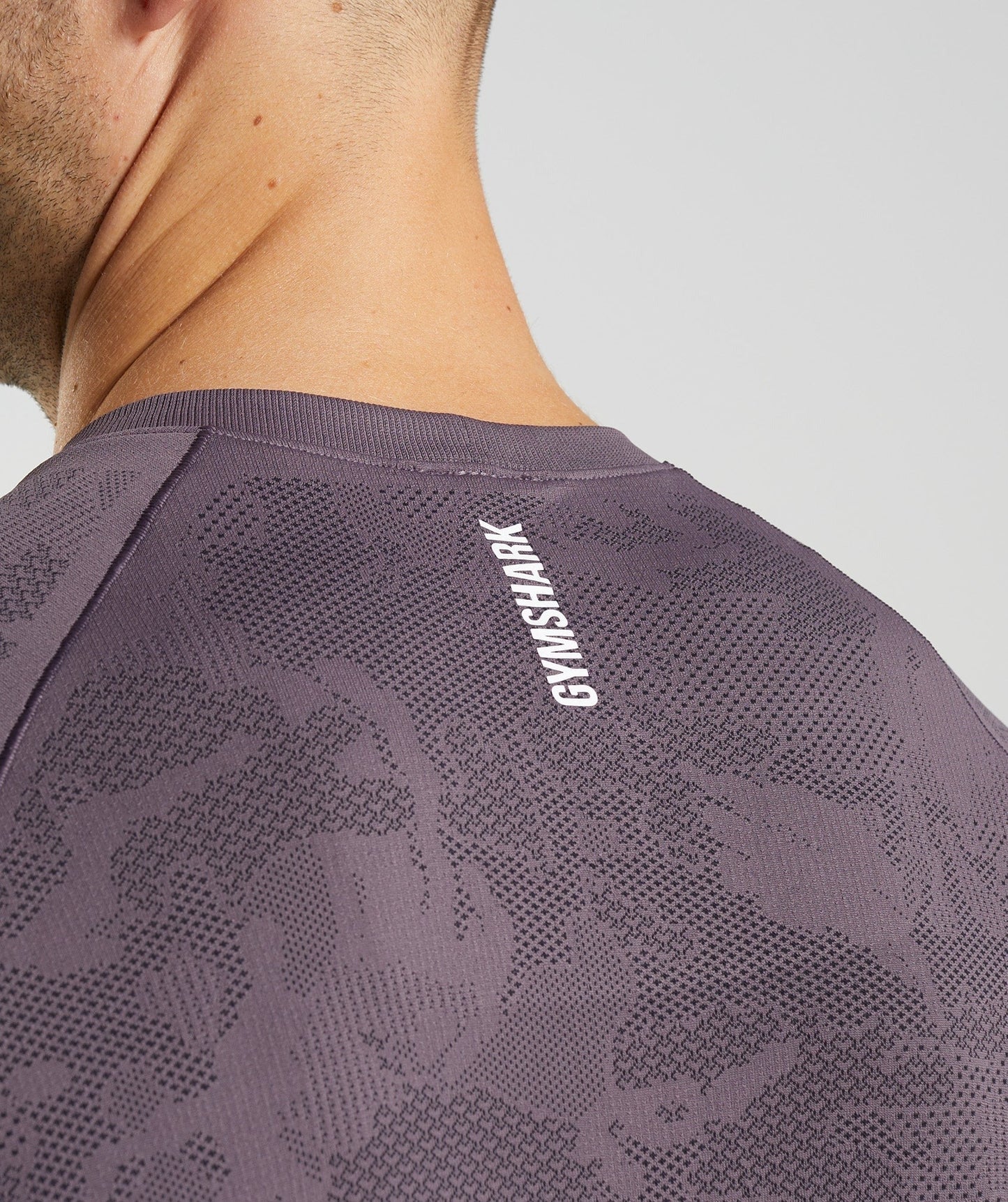 Gymshark Geo Seamless Long Sleeve T-Shirt - Musk Lilac/Black