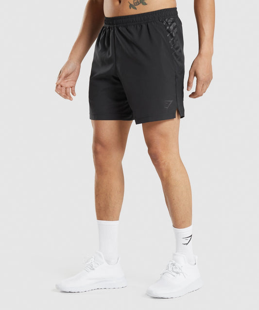 Gymshark Sport Stripe 7" Shorts - Black
