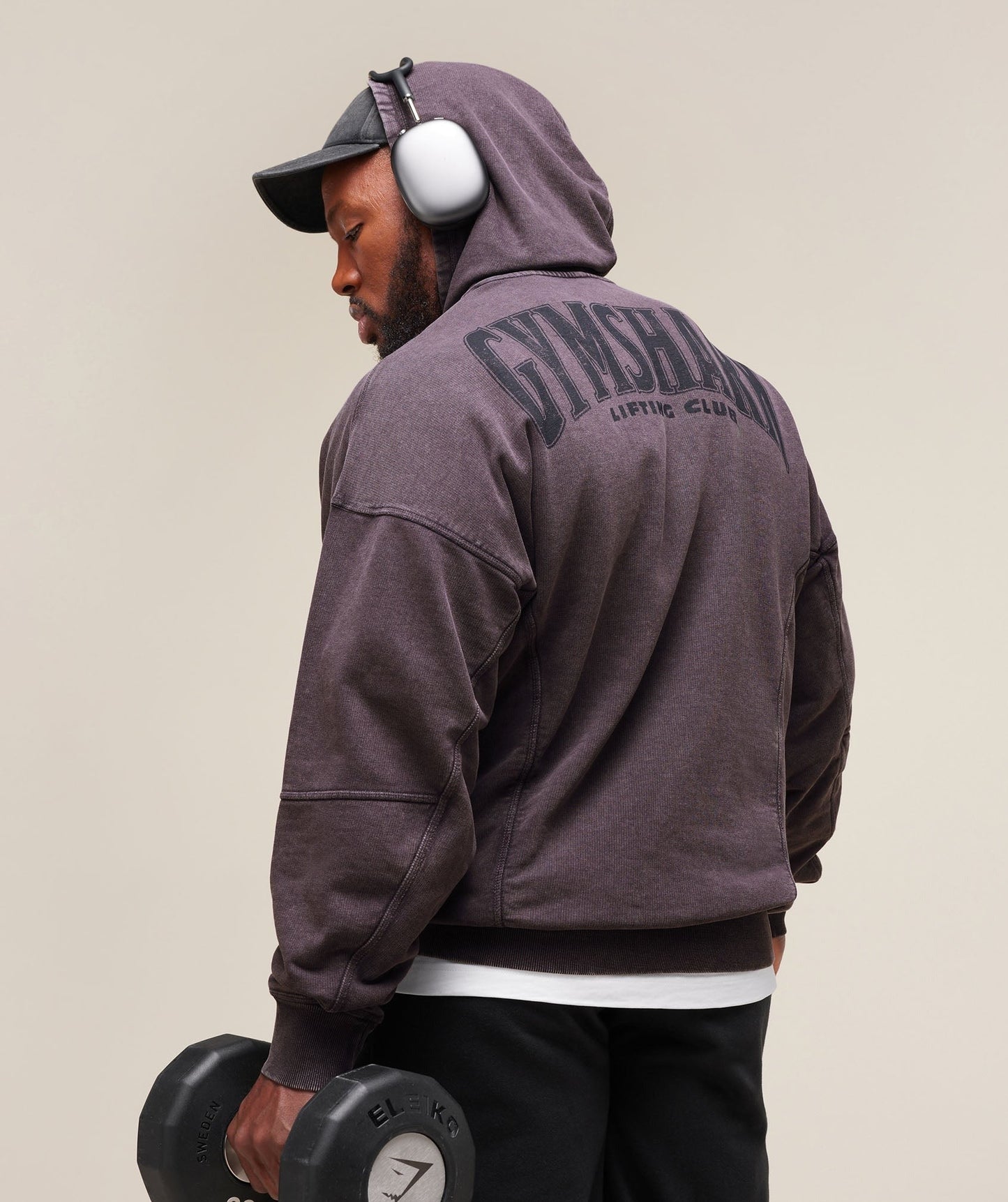 Gymshark Heritage Washed Hoodie - Plum Brown