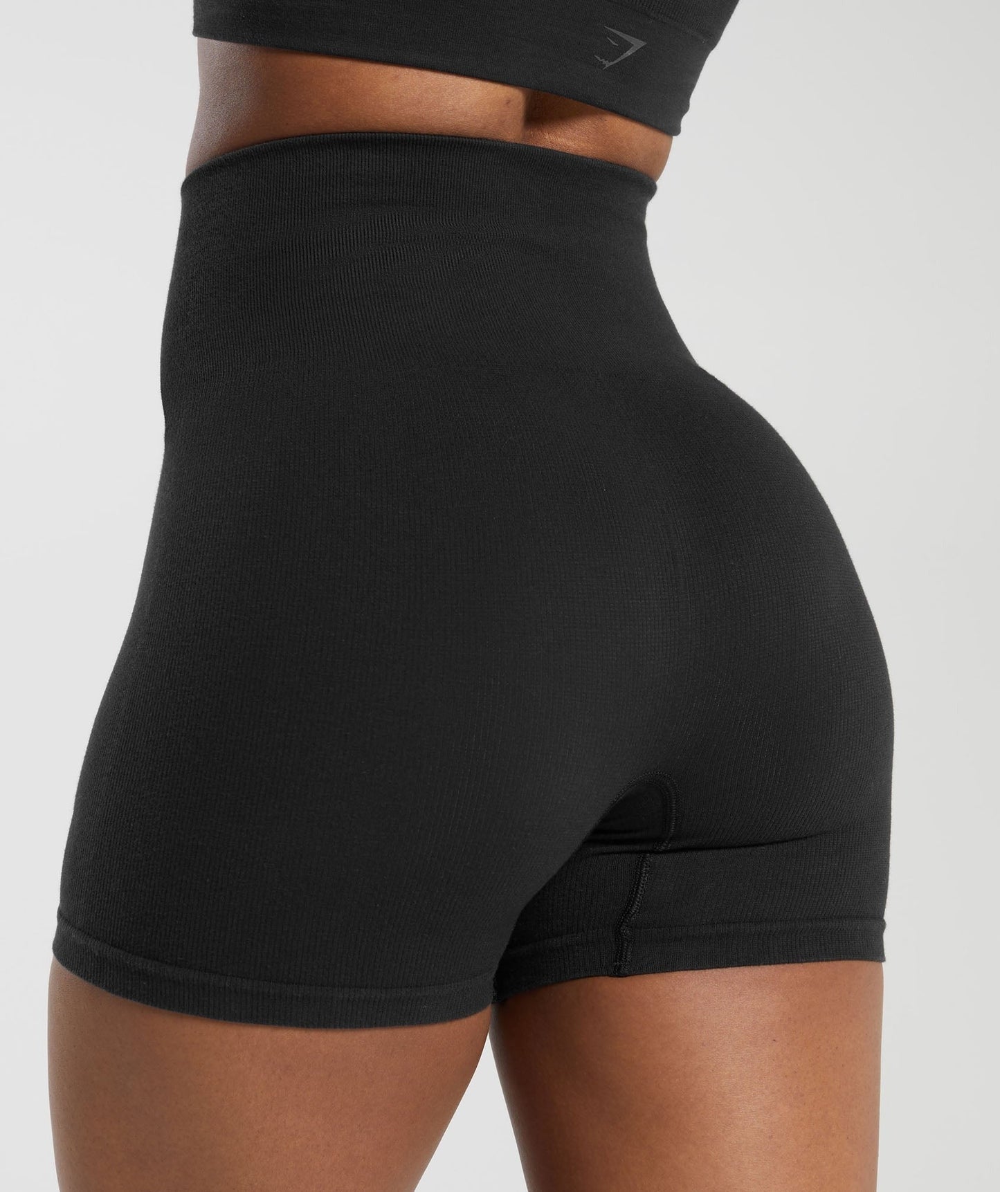 Gymshark Ribbed Cotton Seamless Shorts - Black
