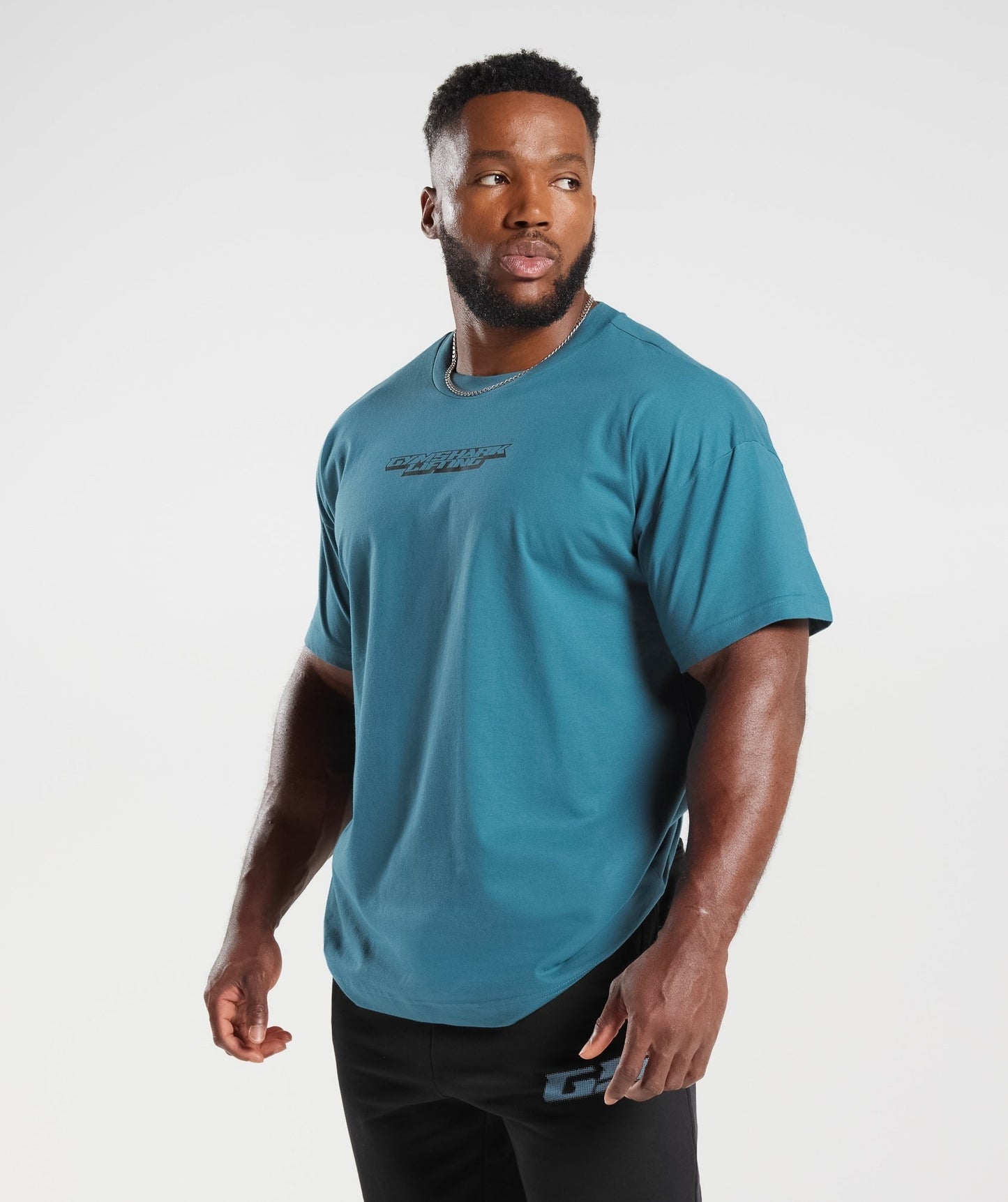 Gymshark Intergalactic Lifting Oversized T-Shirt - Terrace Blue
