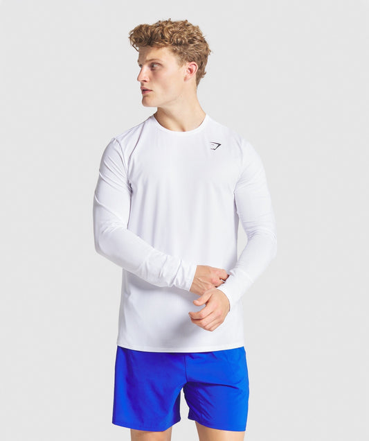 Gymshark Arrival Long Sleeve T-Shirt - White