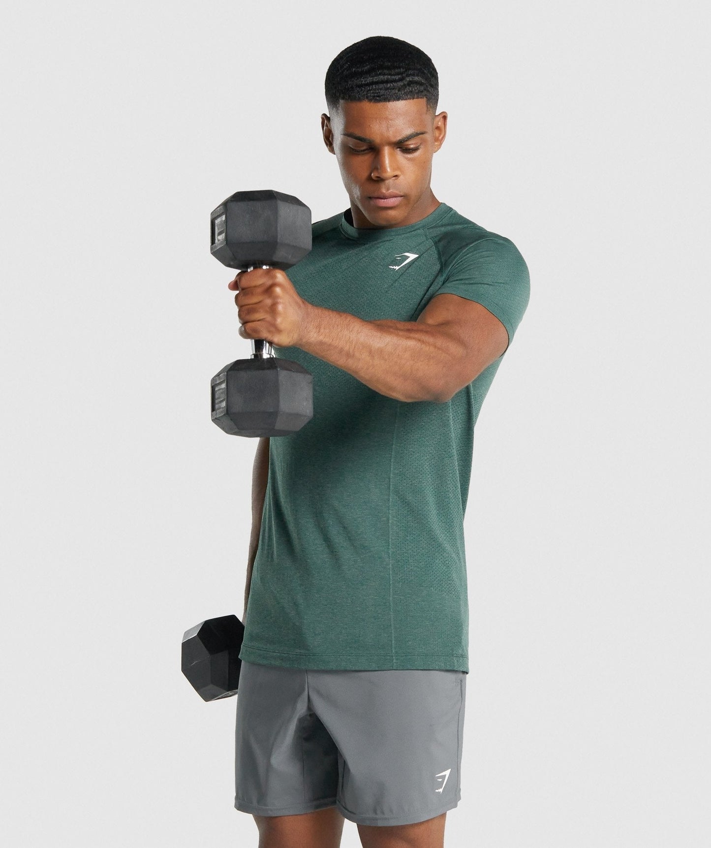 Gymshark Vital Light T-Shirt - Dark Green Marl
