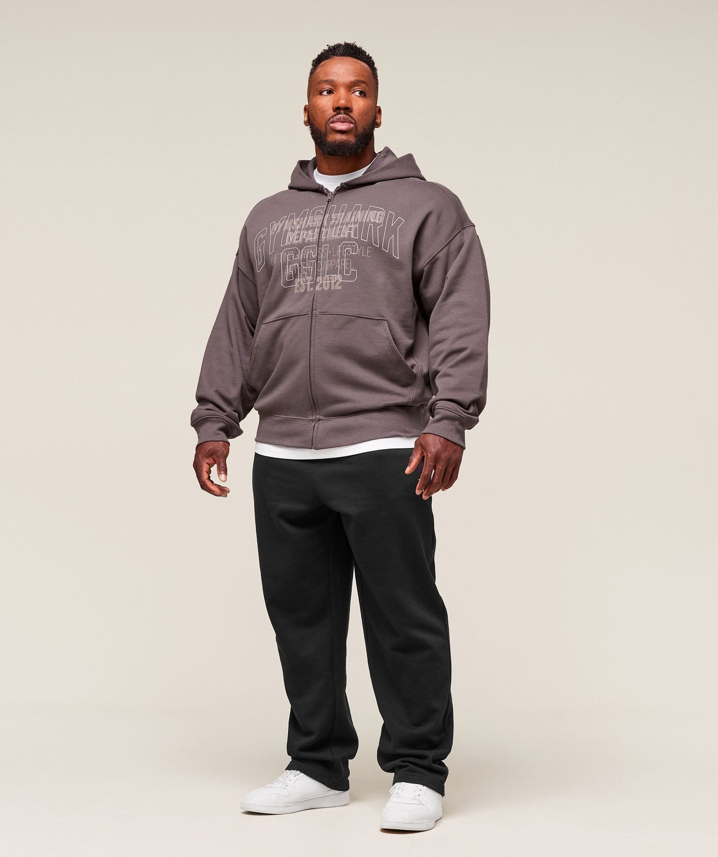 Gymshark Authentic Apparel Zip Up Hoodie - Brushed Purple