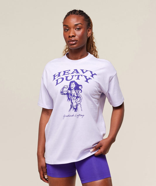 Gymshark Heavy Duty Graphic Oversized T-Shirt - Fresh Lilac