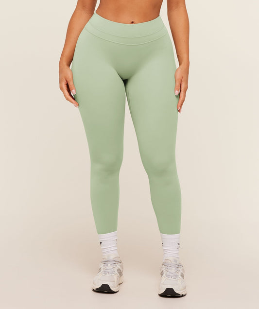 Gymshark Whitney Mid-High Rise Leggings - Haze Green