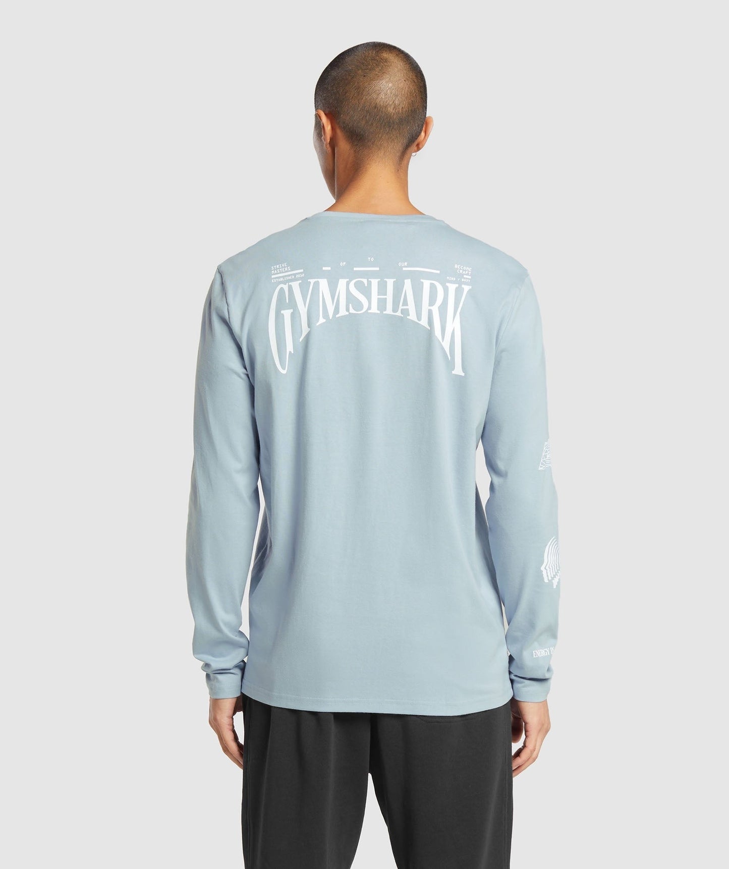 Gymshark Hybrid Wellness Long Sleeve T-Shirt - Salt Blue