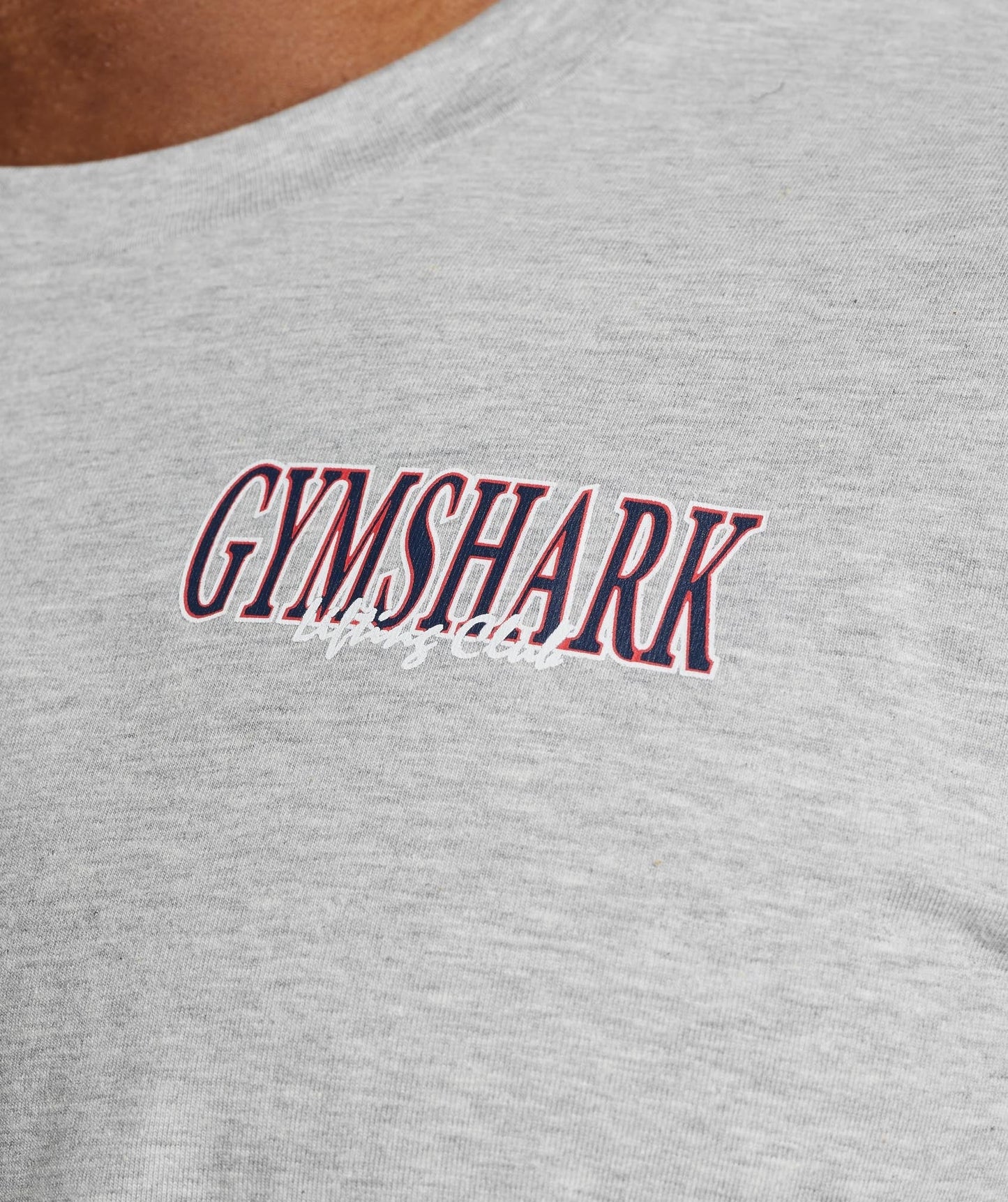 Gymshark Retrowave Oversized T-Shirt - Light Grey Core Marl