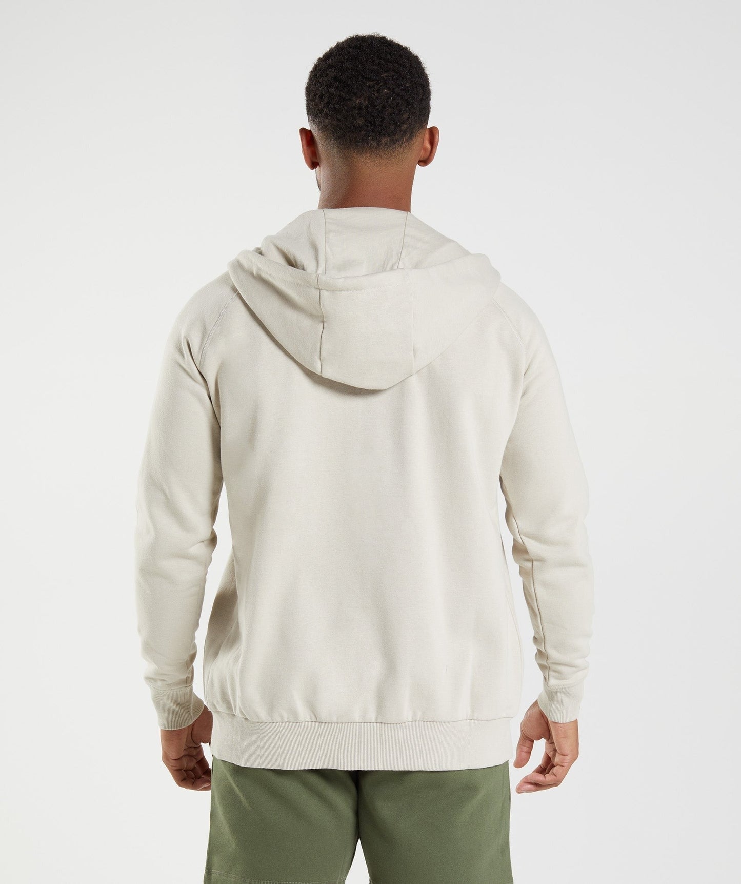 Gymshark Crest Zip Up Hoodie - Pebble Grey