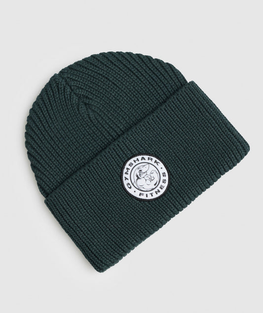 Gymshark Legacy Deep Cuff Beanie - Fog Green