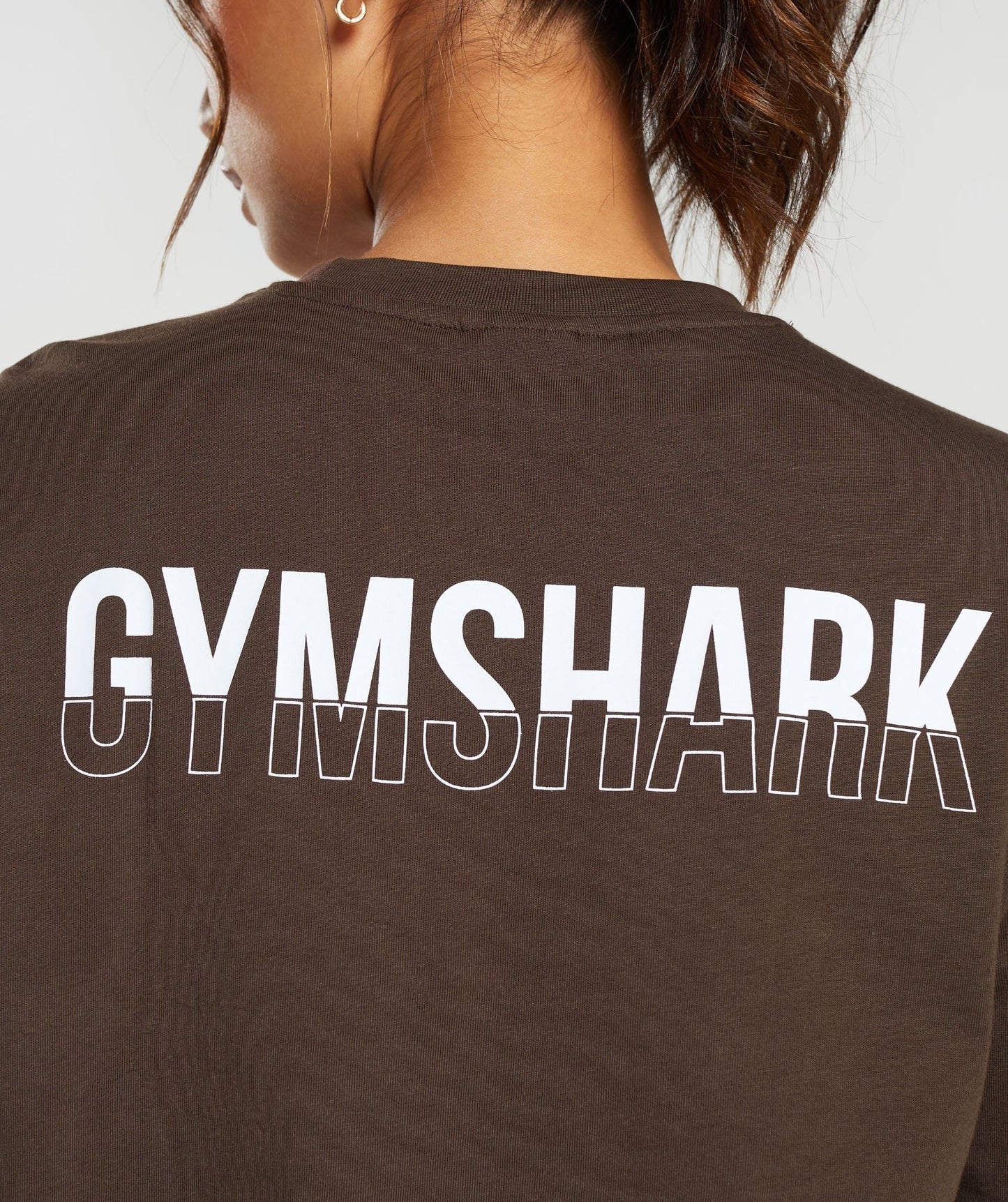 Gymshark Fraction Oversized T-Shirt - Archive Brown