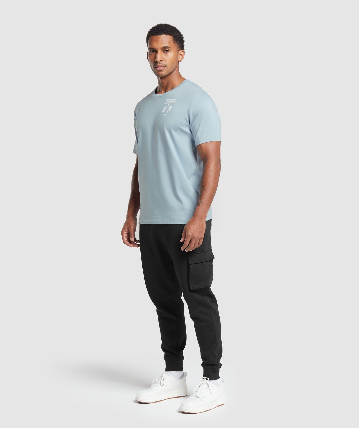 Gymshark Hybrid Wellness T-Shirt - Salt Blue