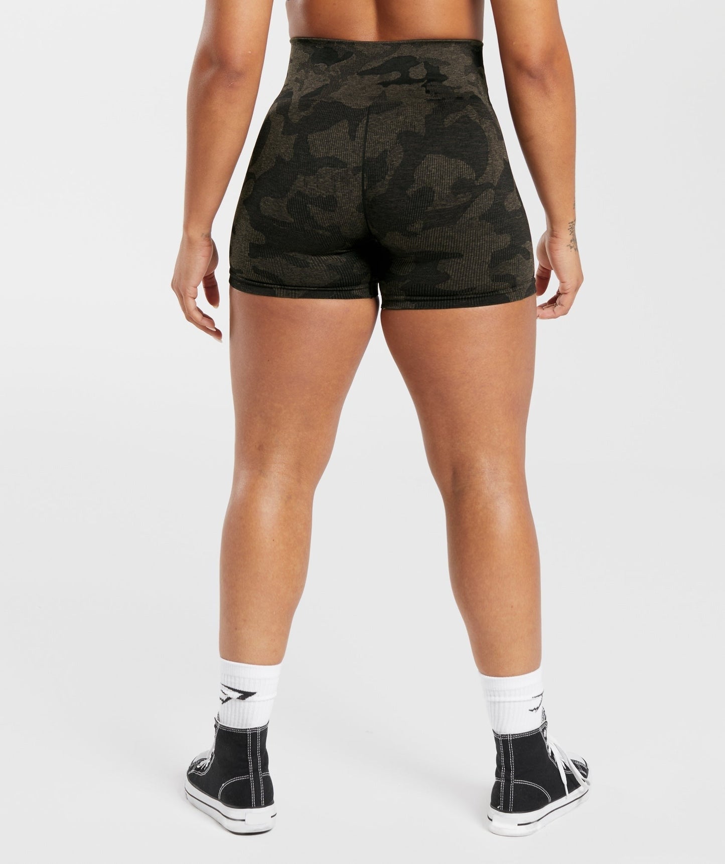 Gymshark Adapt Camo Seamless Shorts - Black/Camo Brown