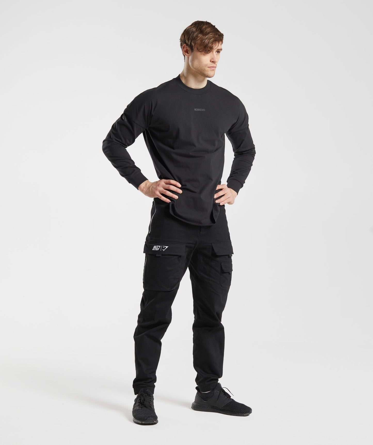 Gymshark GS x David Laid Oversized Long Sleeve T-Shirt - Black
