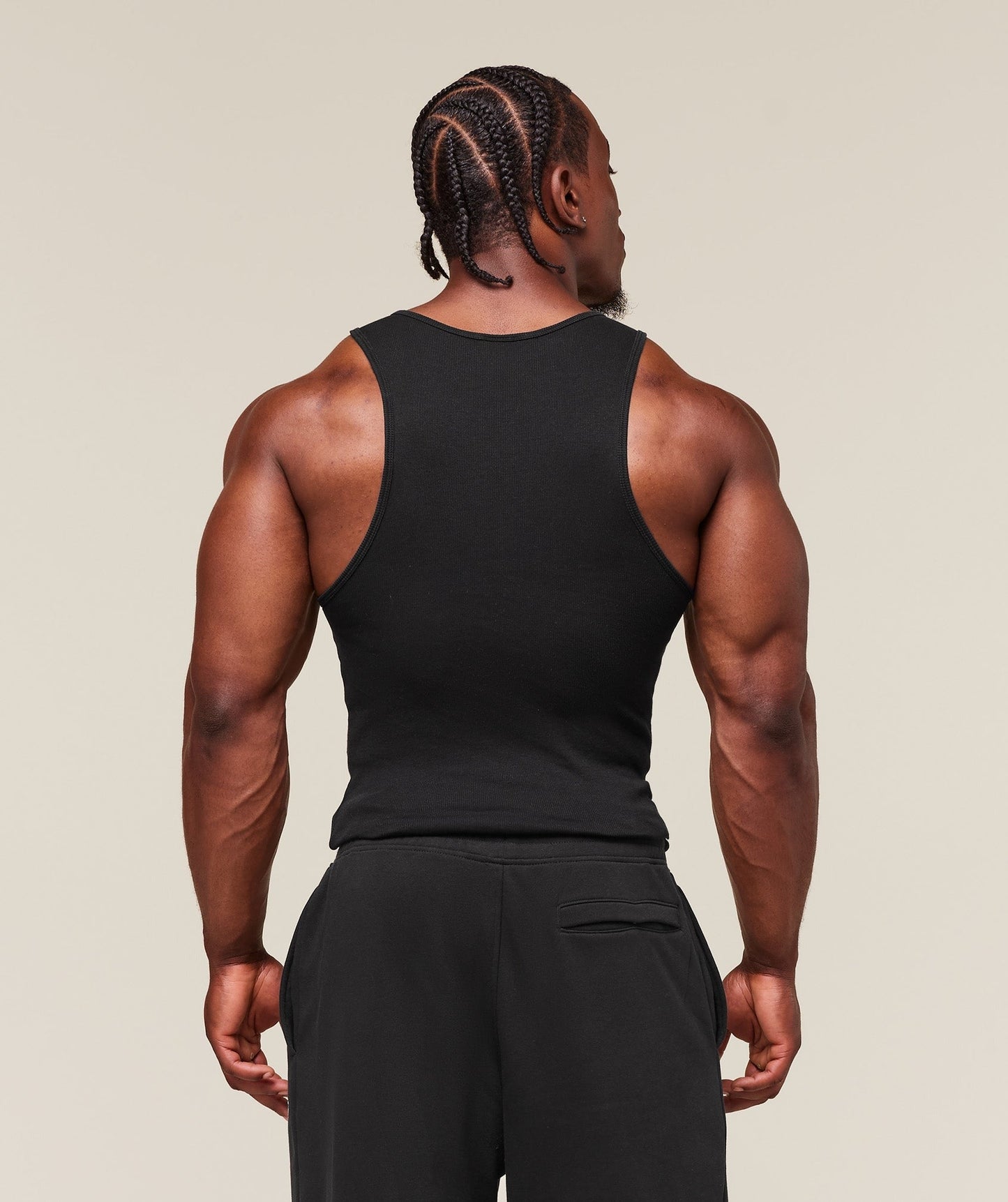 Gymshark Ribbed Tank 1PK - Black