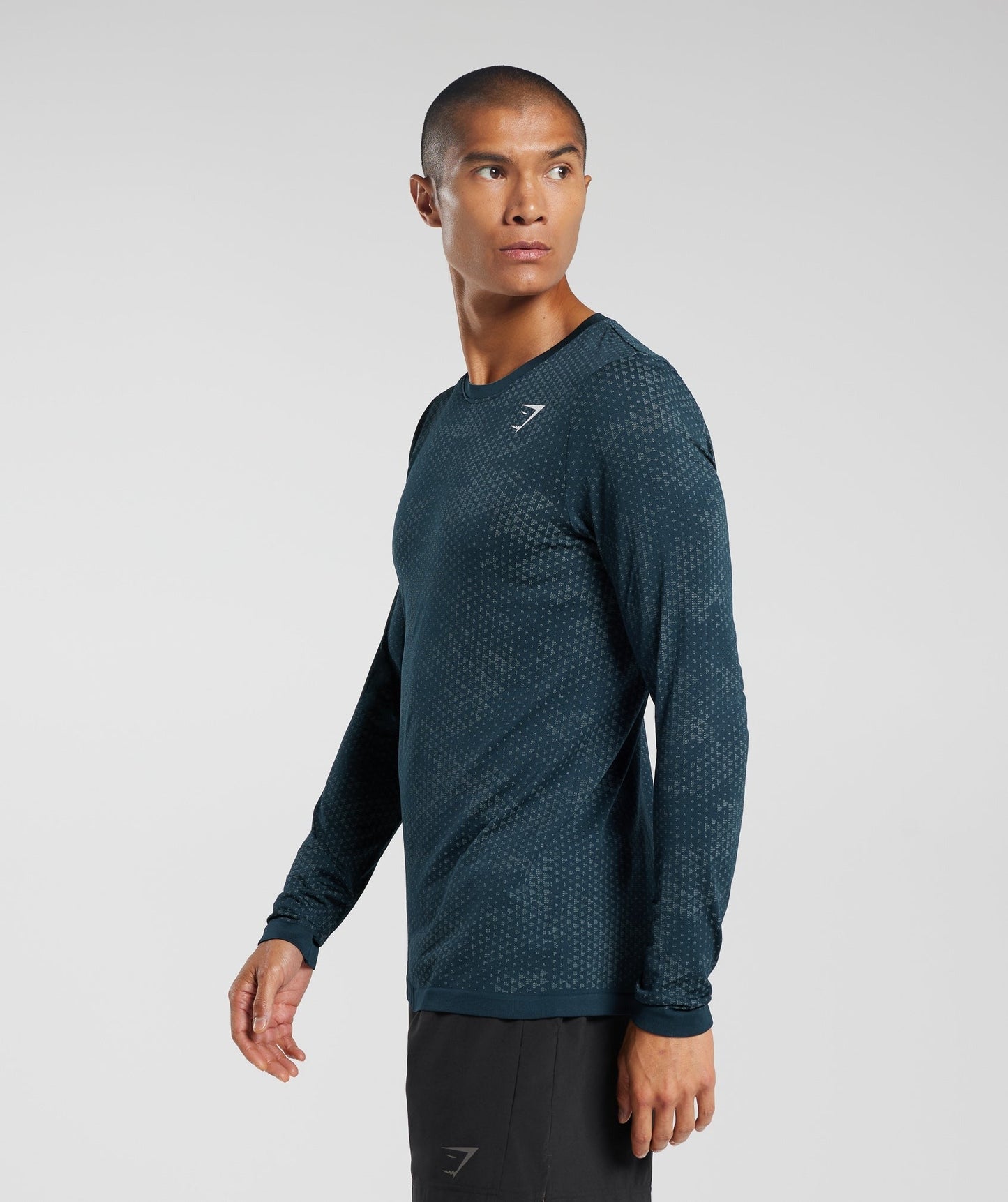 Gymshark Sport Seamless Long Sleeve T-Shirt - Navy/Denim Teal