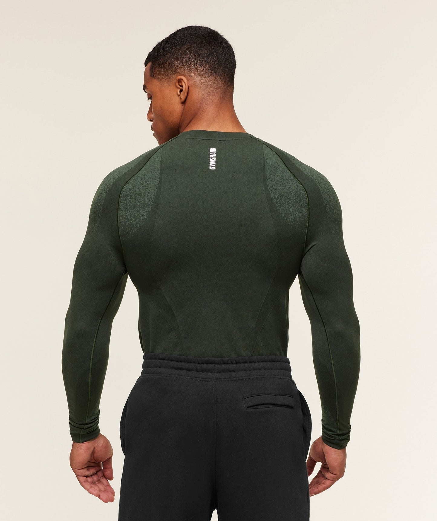 Gymshark Shadow Seamless Long Sleeve T-Shirt - Trail Green
