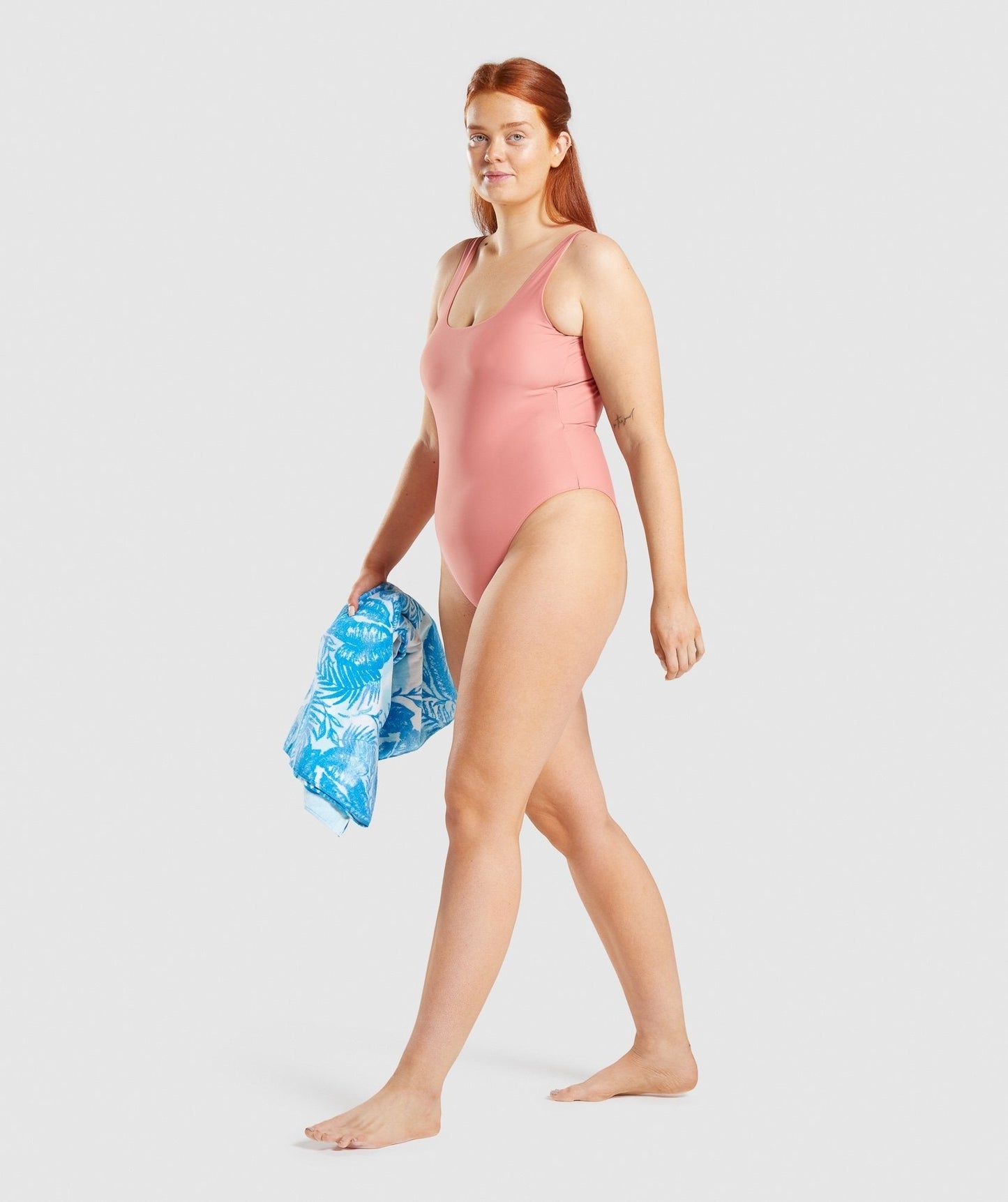 Gymshark Open Back Swimsuit - Light Pink