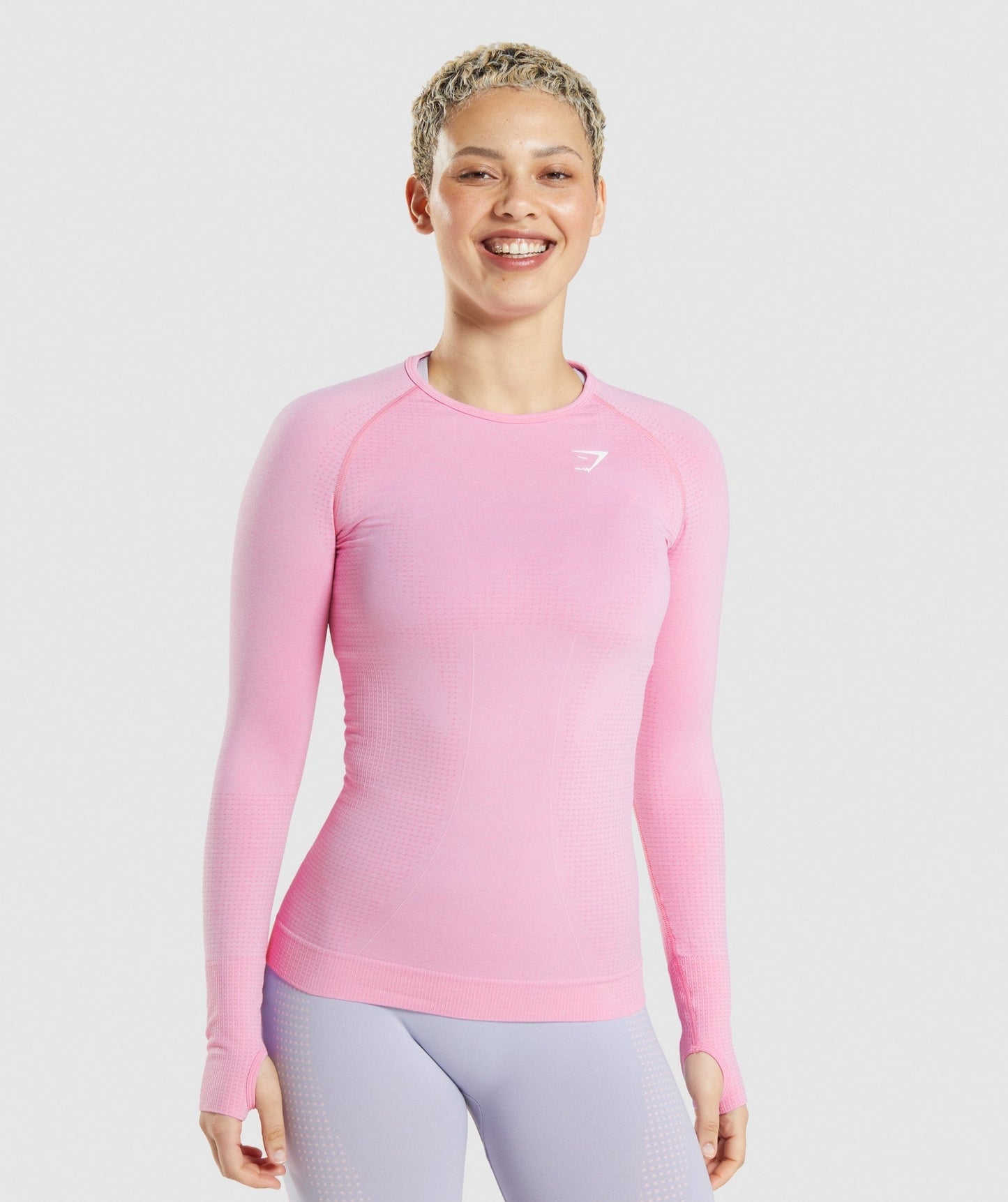 Gymshark Vital Long Sleeve Top - Sorbet Pink Marl