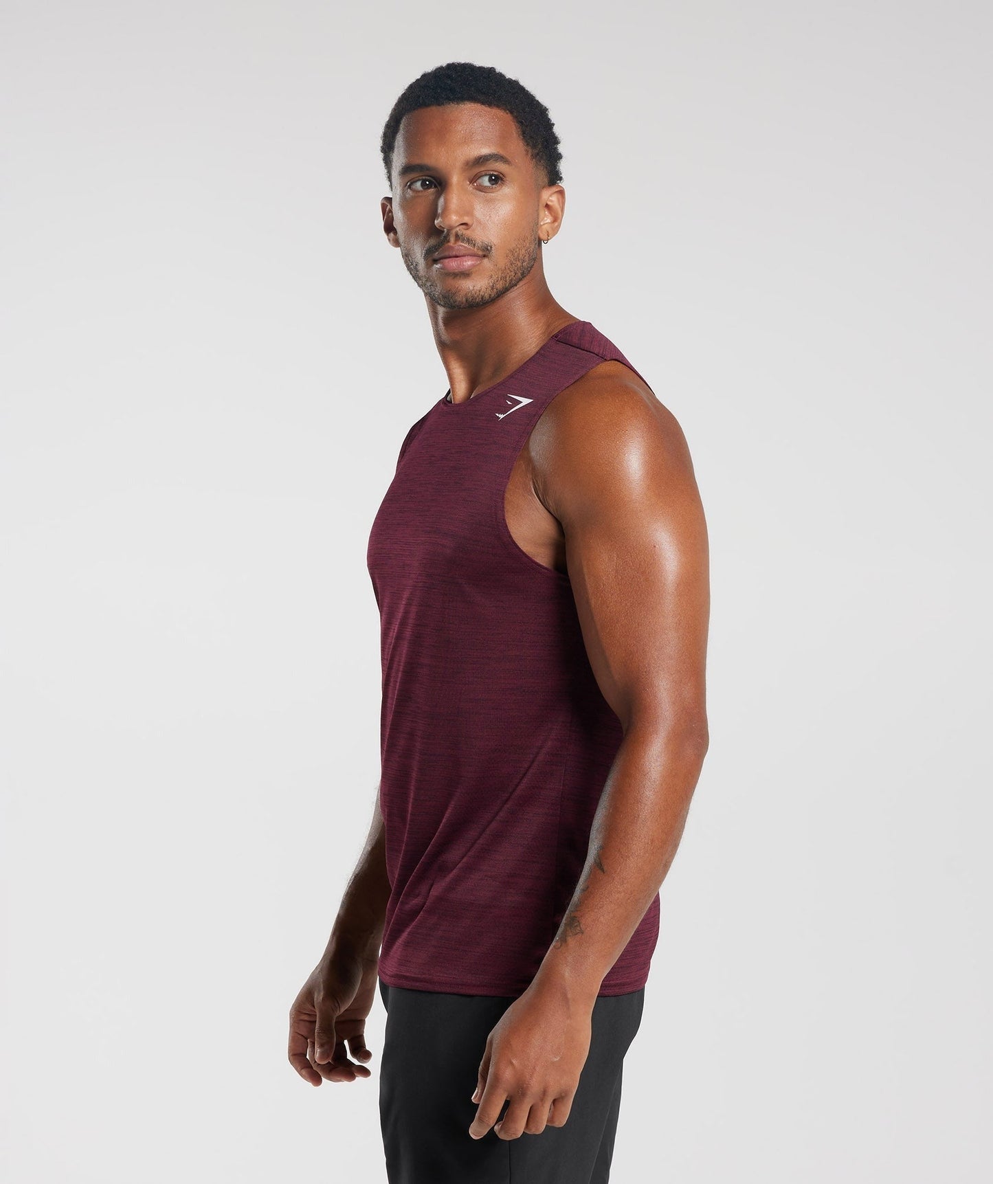Gymshark Arrival Marl Tank - Plum Pink/Plum Brown Marl