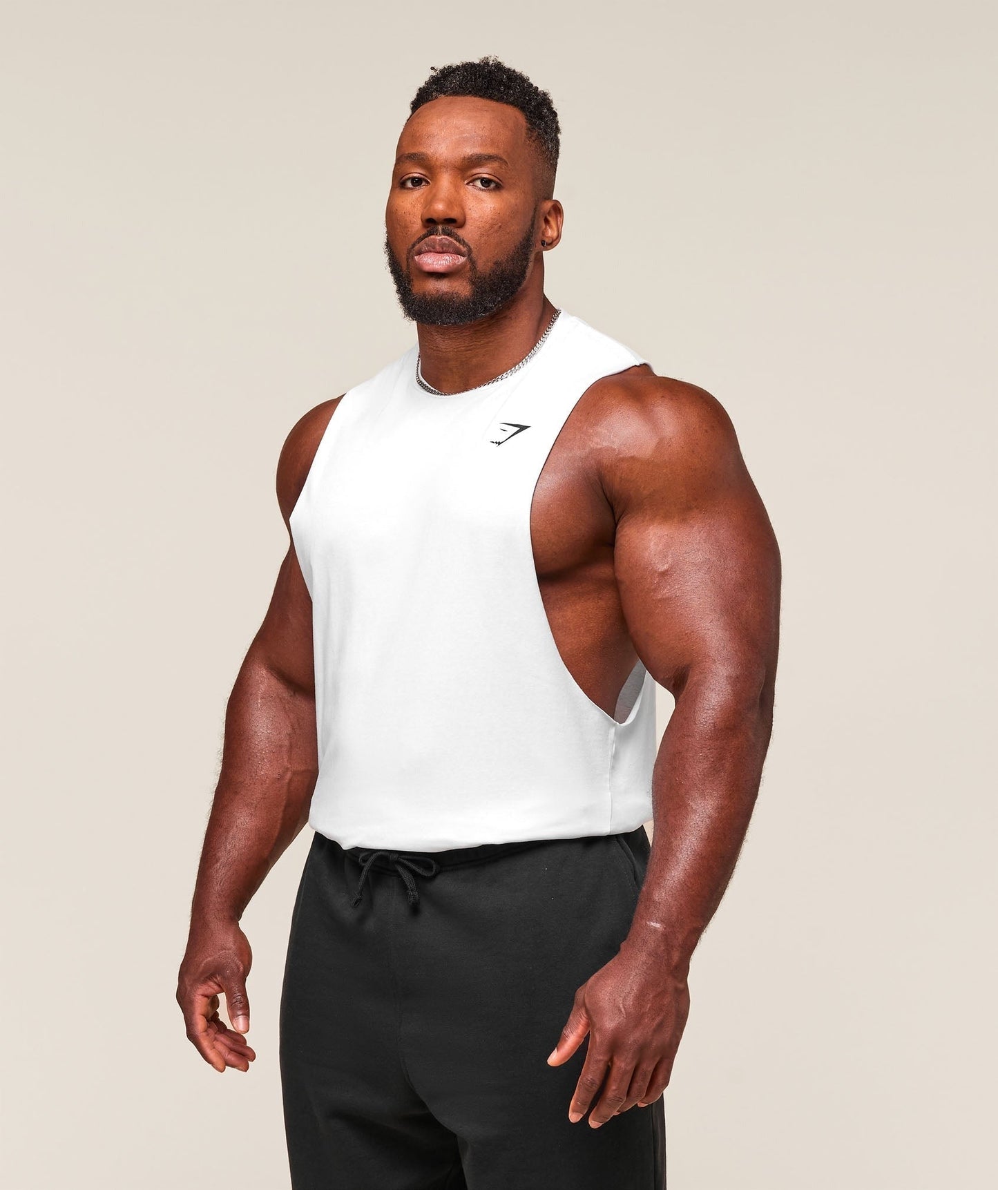 Gymshark Critical 2.0 Drop Arm Tank - White