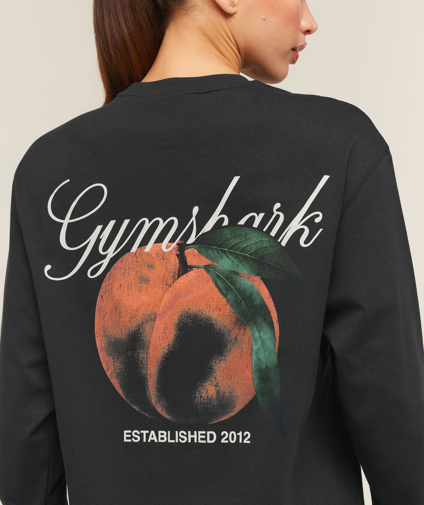 Gymshark Juicy Peach Long Sleeve T-Shirt - Black