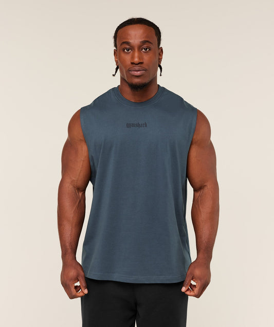 Gymshark Olde English Tank - GS Stealth Blue