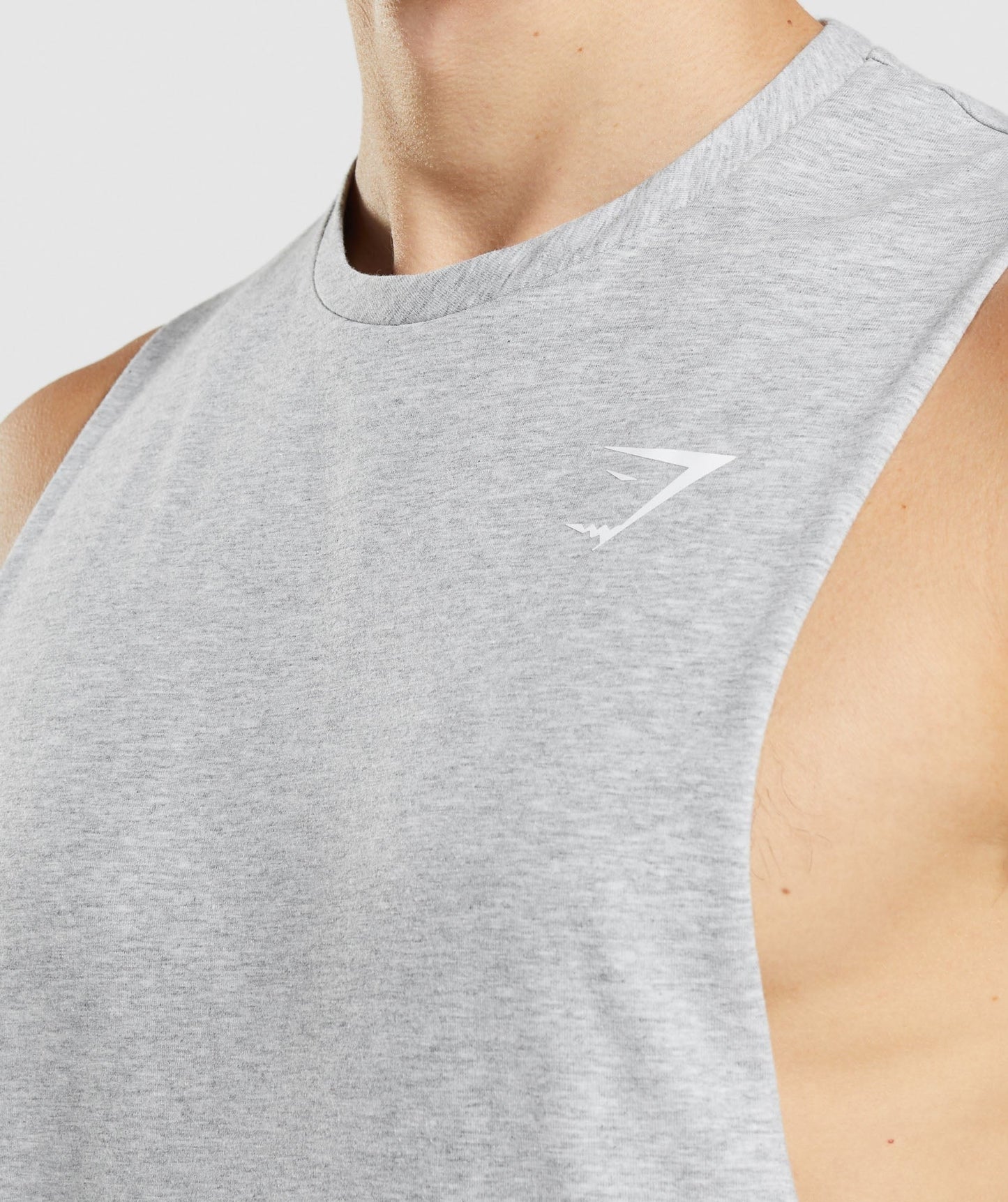 Gymshark Critical 2.0 Drop Arm Tank - Light Grey Marl
