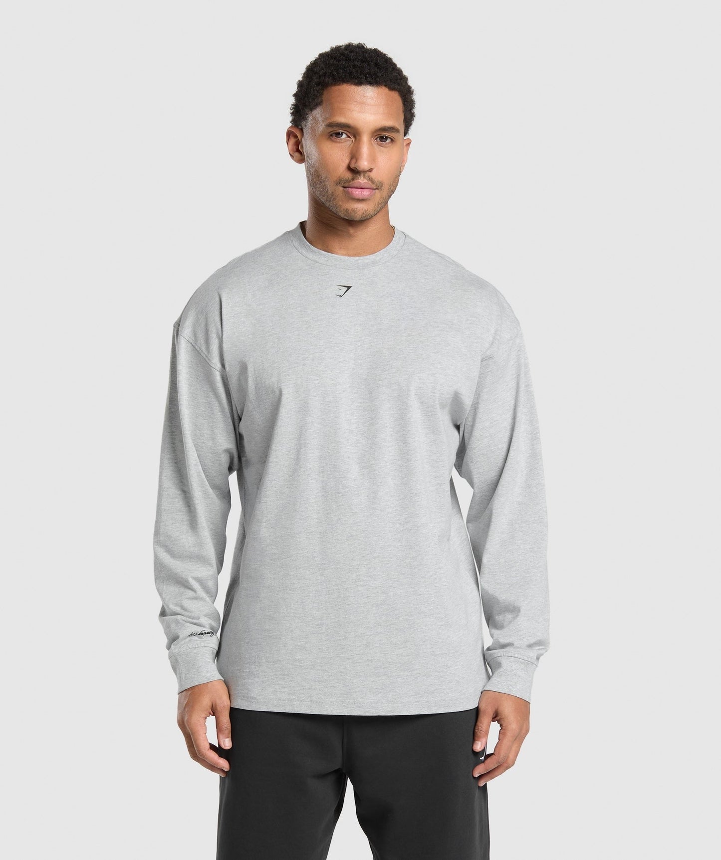 Gymshark EST 2012 Long Sleeve T-Shirt - Light Grey Core Marl