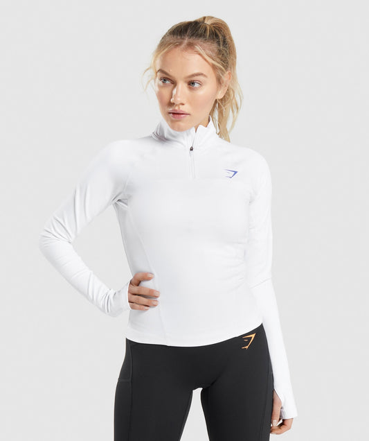 Gymshark Pulse 1/4 Zip - White