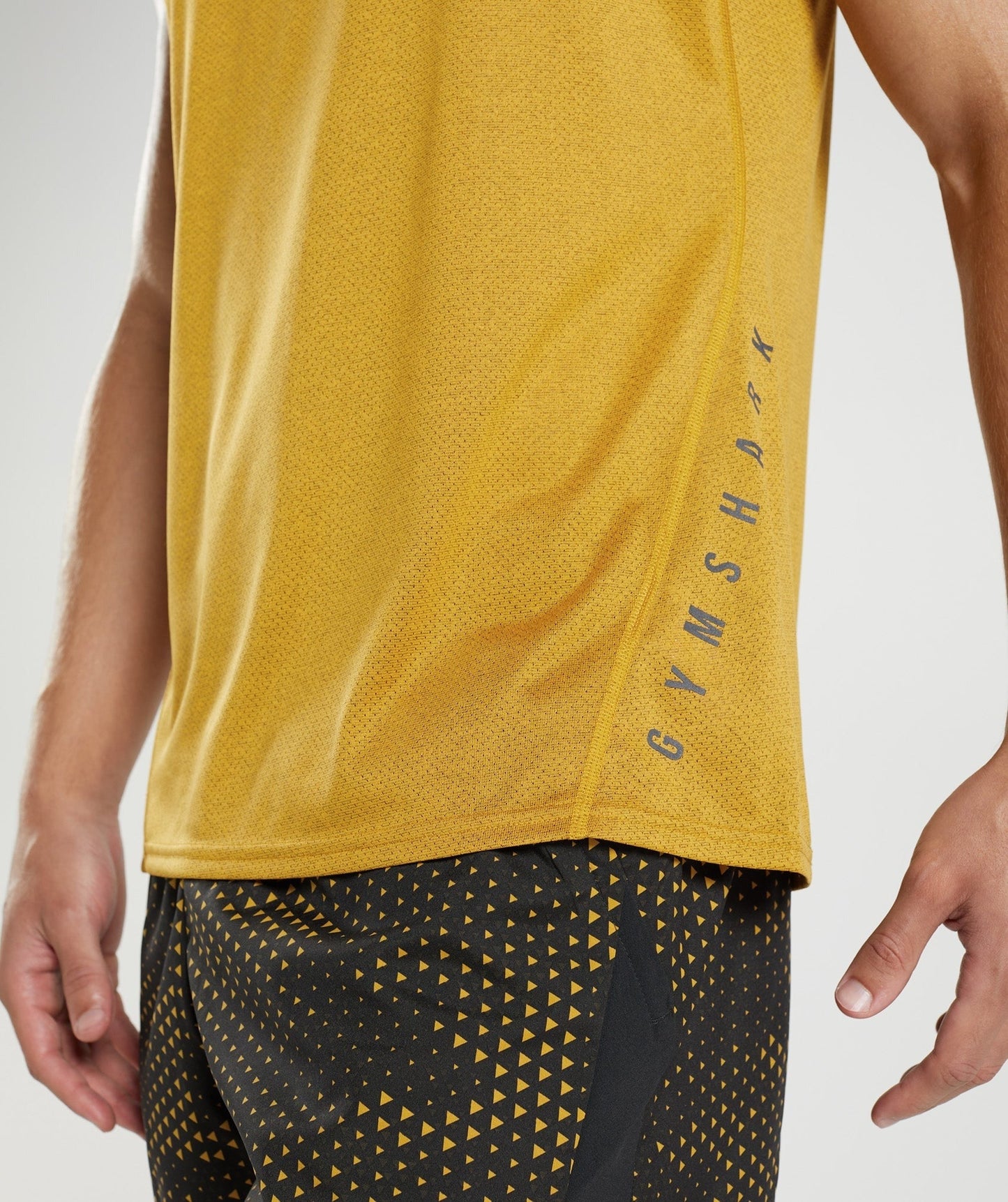 Gymshark Sport Tank - Turmeric Yellow/Black Marl