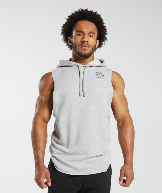 Gymshark Legacy Drop Arm Hoodie - Light Grey Marl