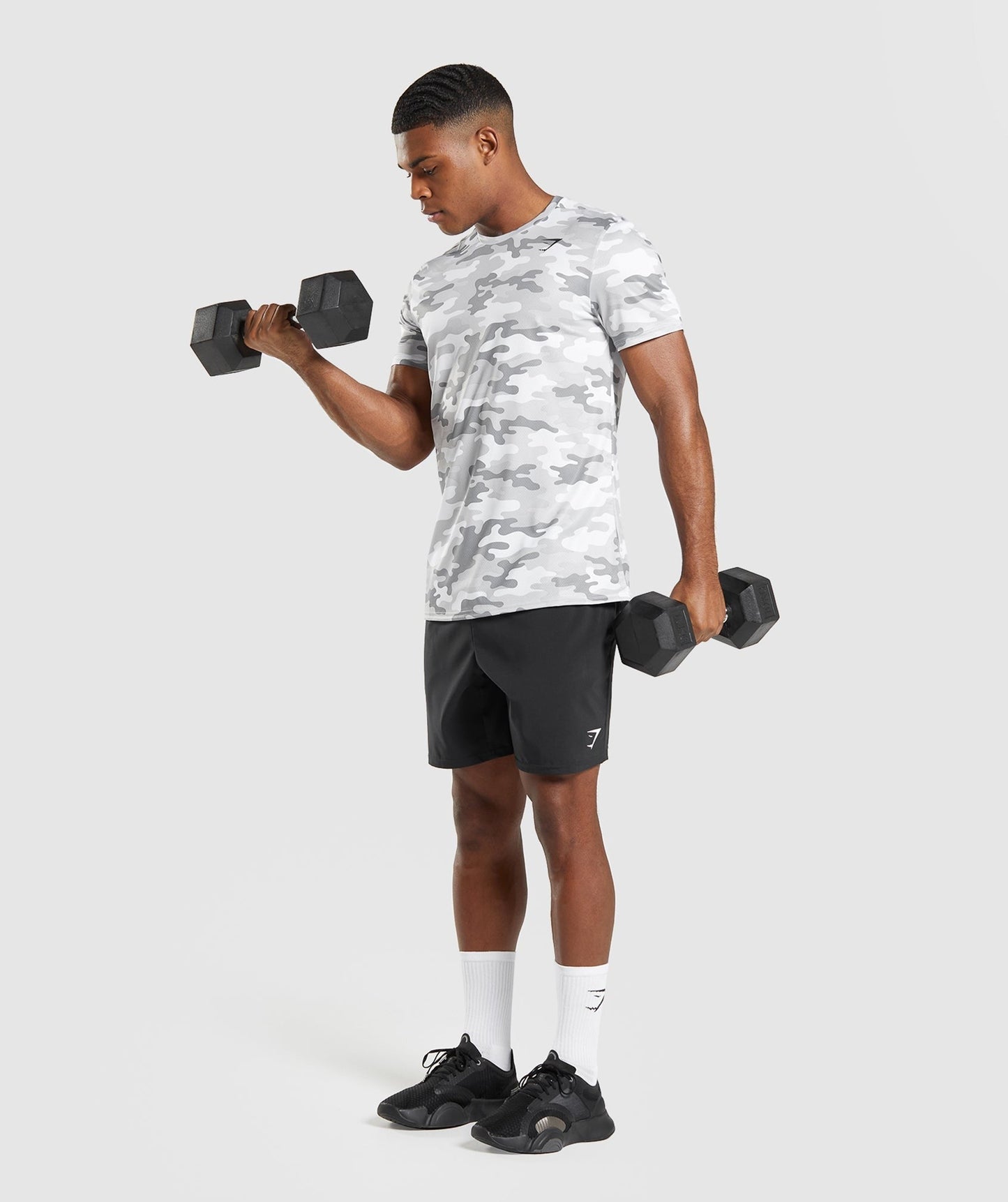 Gymshark Arrival T-Shirt - Light Grey Camo