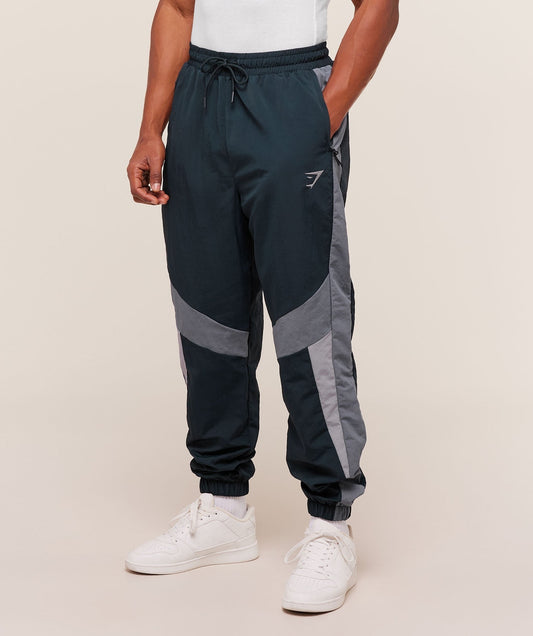 Gymshark Retro Track Pants - Deep Petrol Blue/Iron Blue/Denim Grey