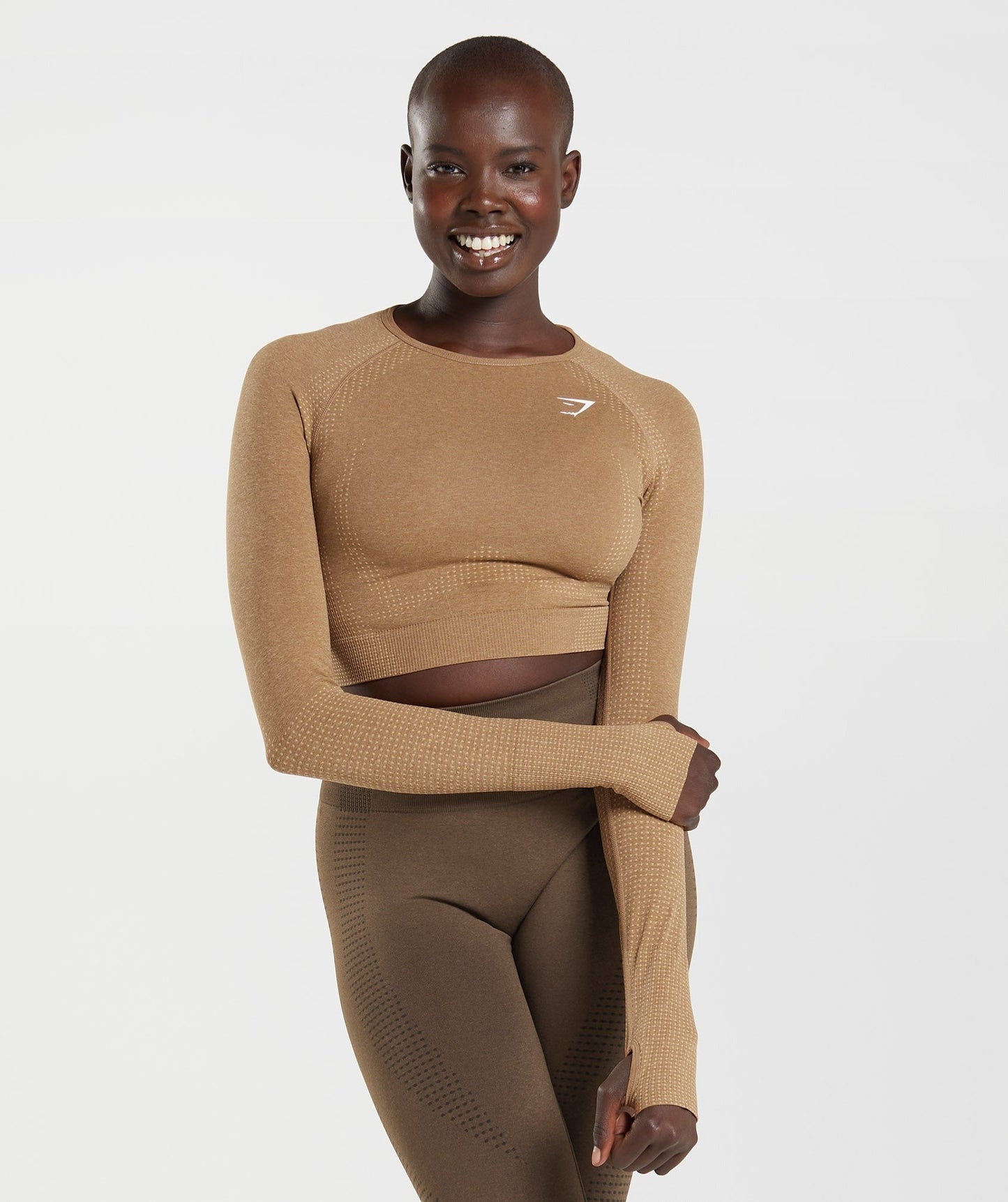Gymshark Vital Crop Top - Fawn Marl