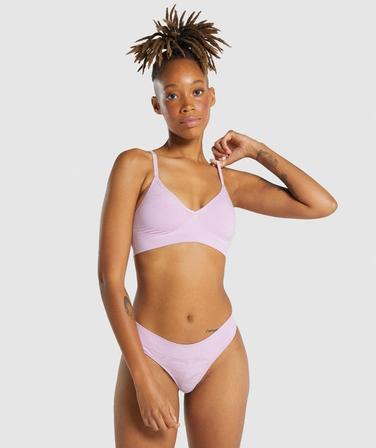 Gymshark Seamless Low Neck Bralette - Light Pink