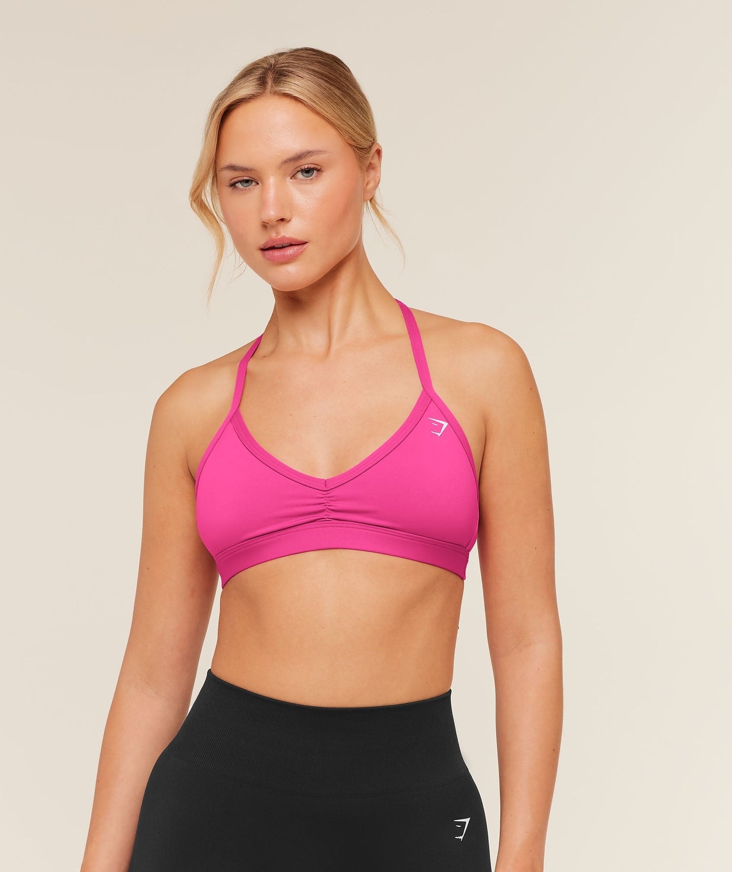 Gymshark Minimal Halterneck Sports Bra - Super-Set Pink