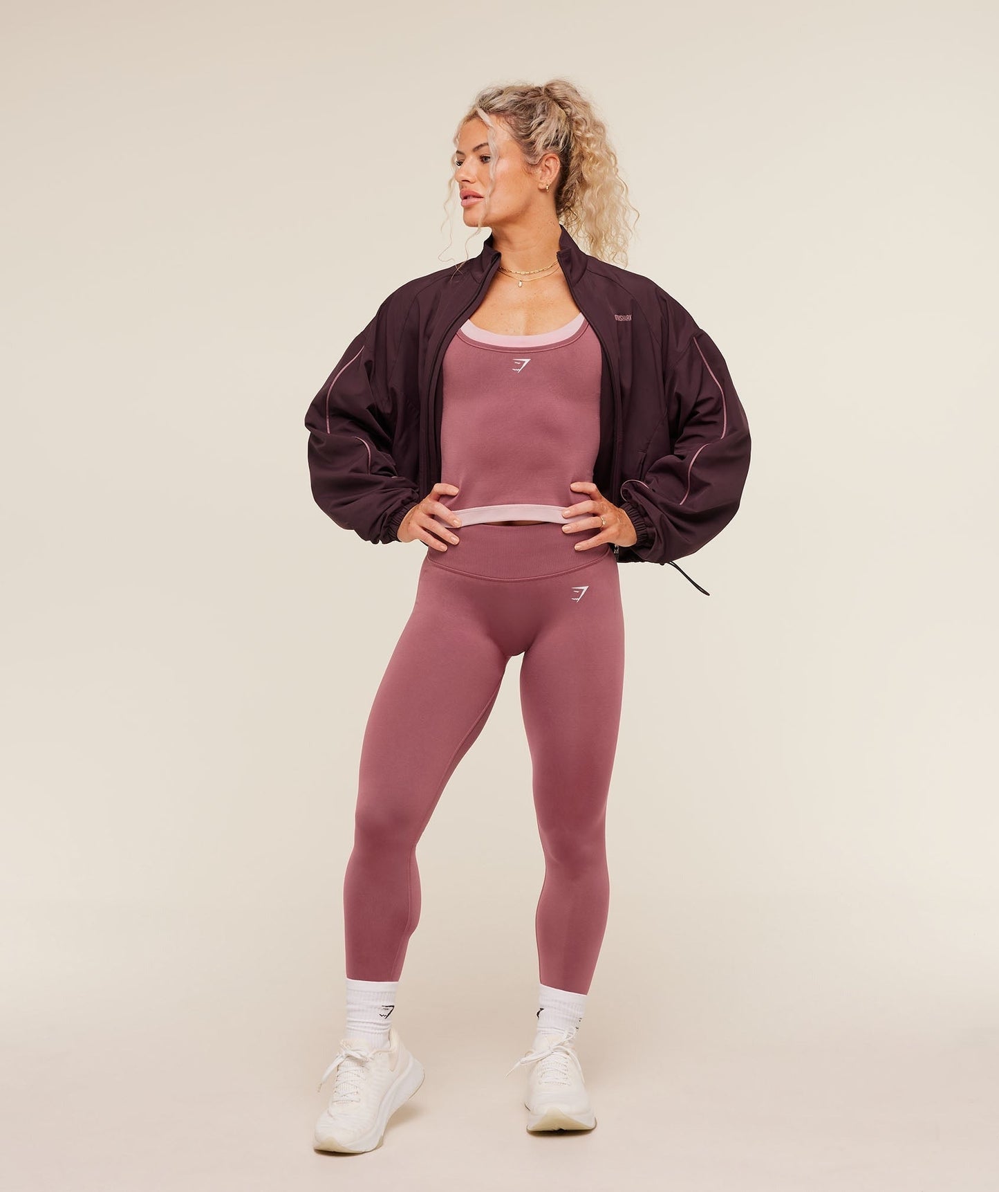 Gymshark Interval Seamless Midi Tank - Reset Pink/Light Pink
