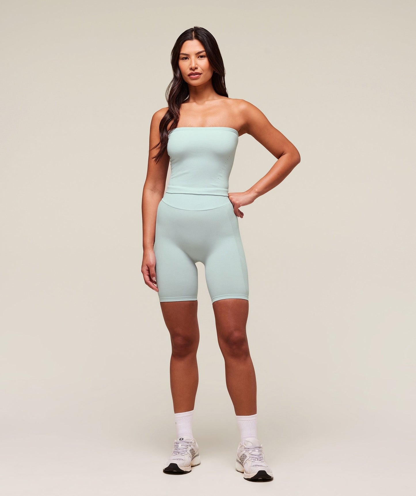 Gymshark everywear Warp Knit Tube Top - Frost Blue