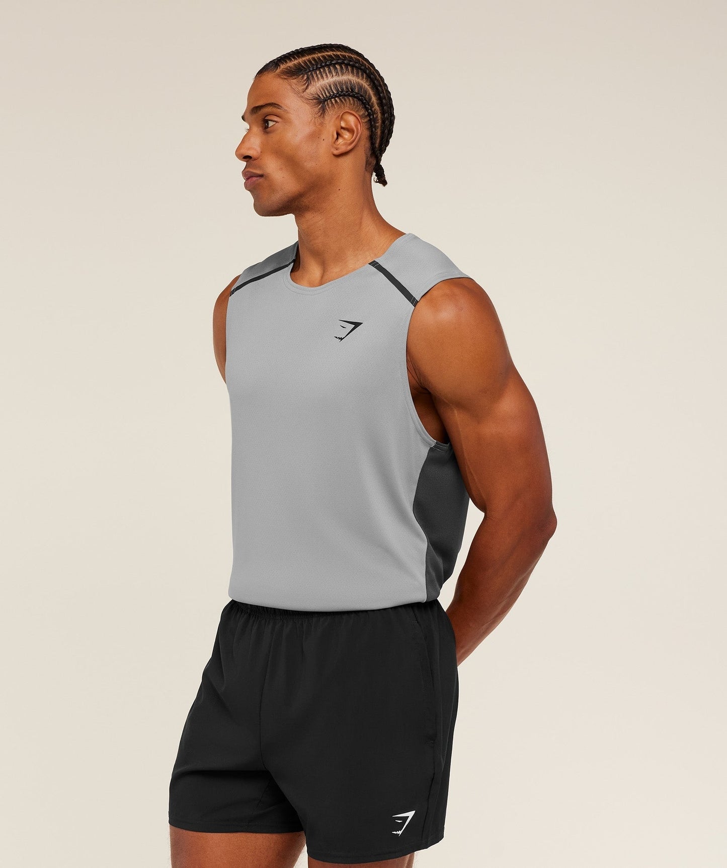 Gymshark Arrival Contrast Tank - Smokey Grey / Grey