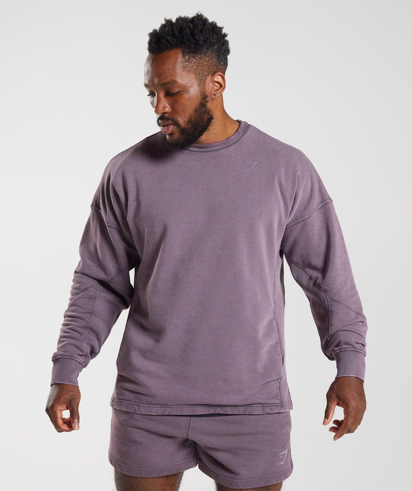 Gymshark Power Washed Crew - Musk Lilac