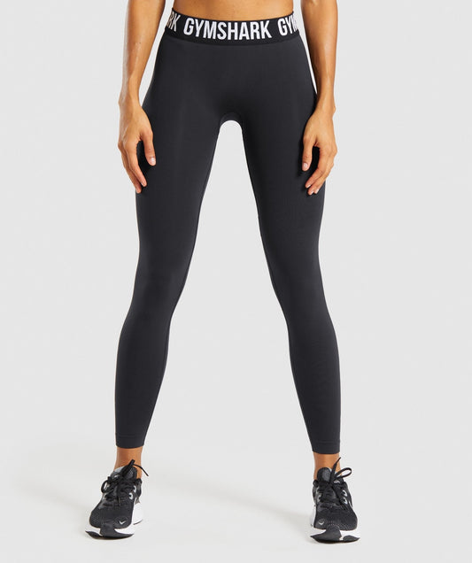 Gymshark Fit Seamless Leggings - Black/White